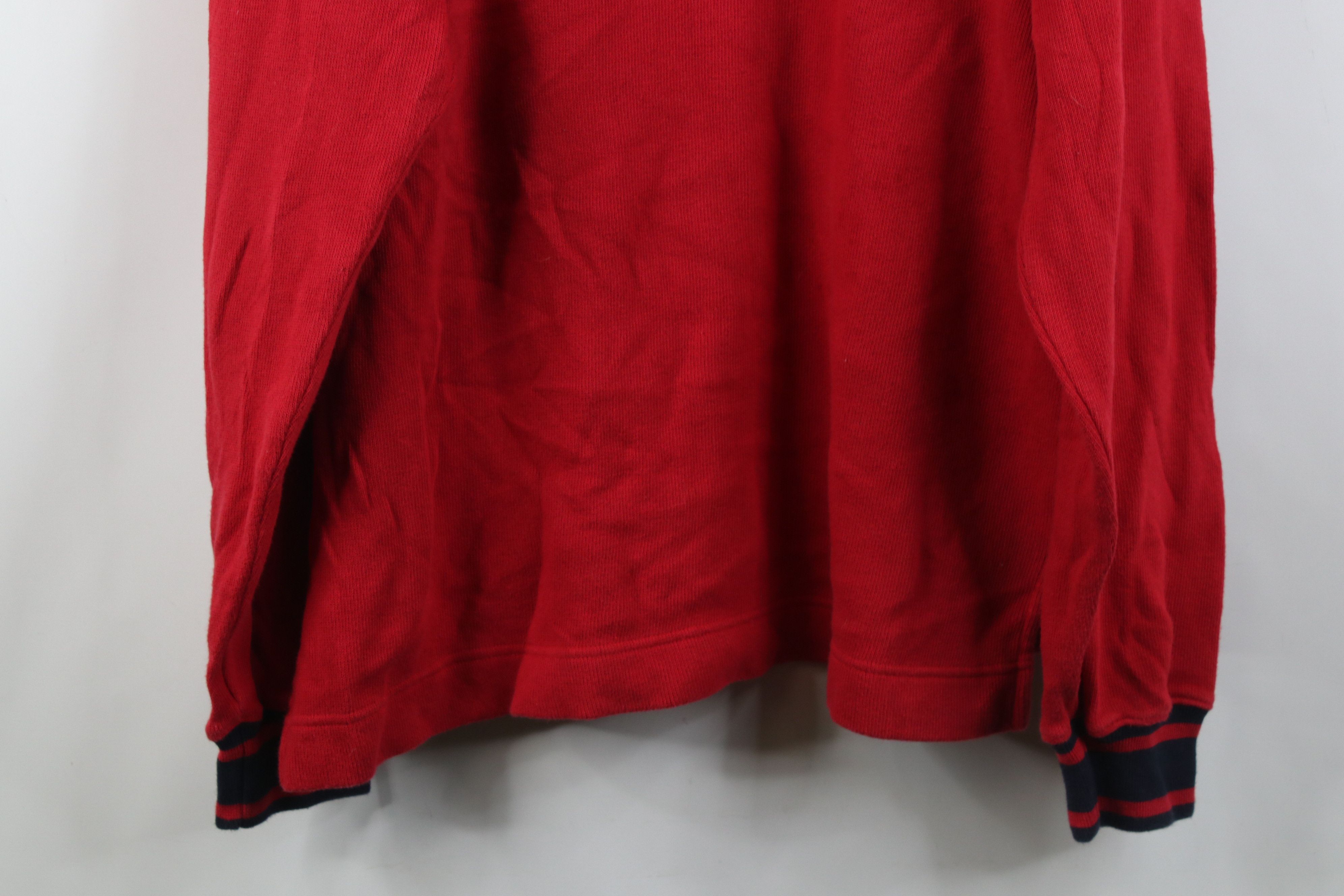 Nautica Vintage 90s Nautica Ribbed Knit Hoodie Sweater Red Cotton Size US M / EU 48-50 / 2 - 12 Thumbnail