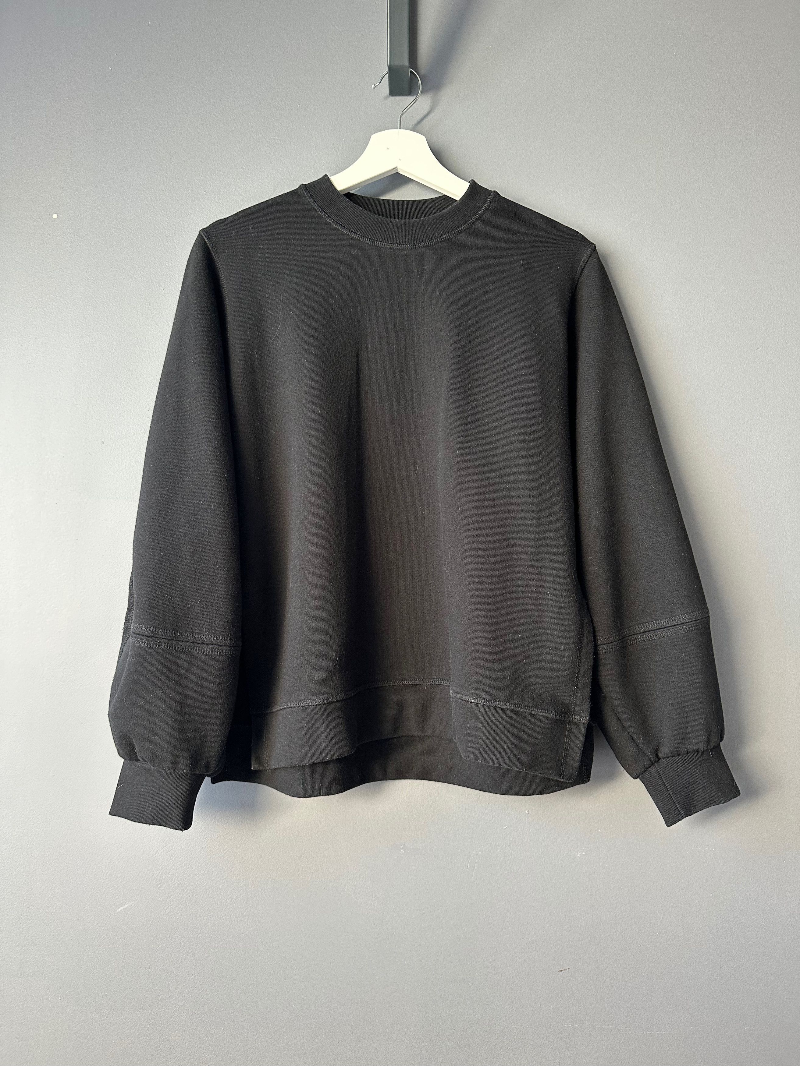 Ganni Ganni Software Black Sweatshirt Black Logo Balloon Sleeve Size M / US 6-8 / IT 42-44 - 2 Thumbnail