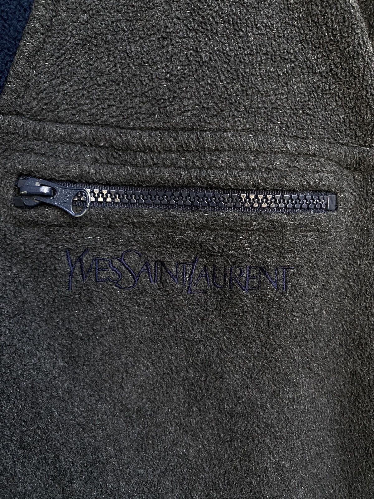 Yves Saint Laurent 90’s Fleece YSL Sweatshirt Zip YSL Sweater Size US XXL / EU 58 / 5 - 2 Thumbnail