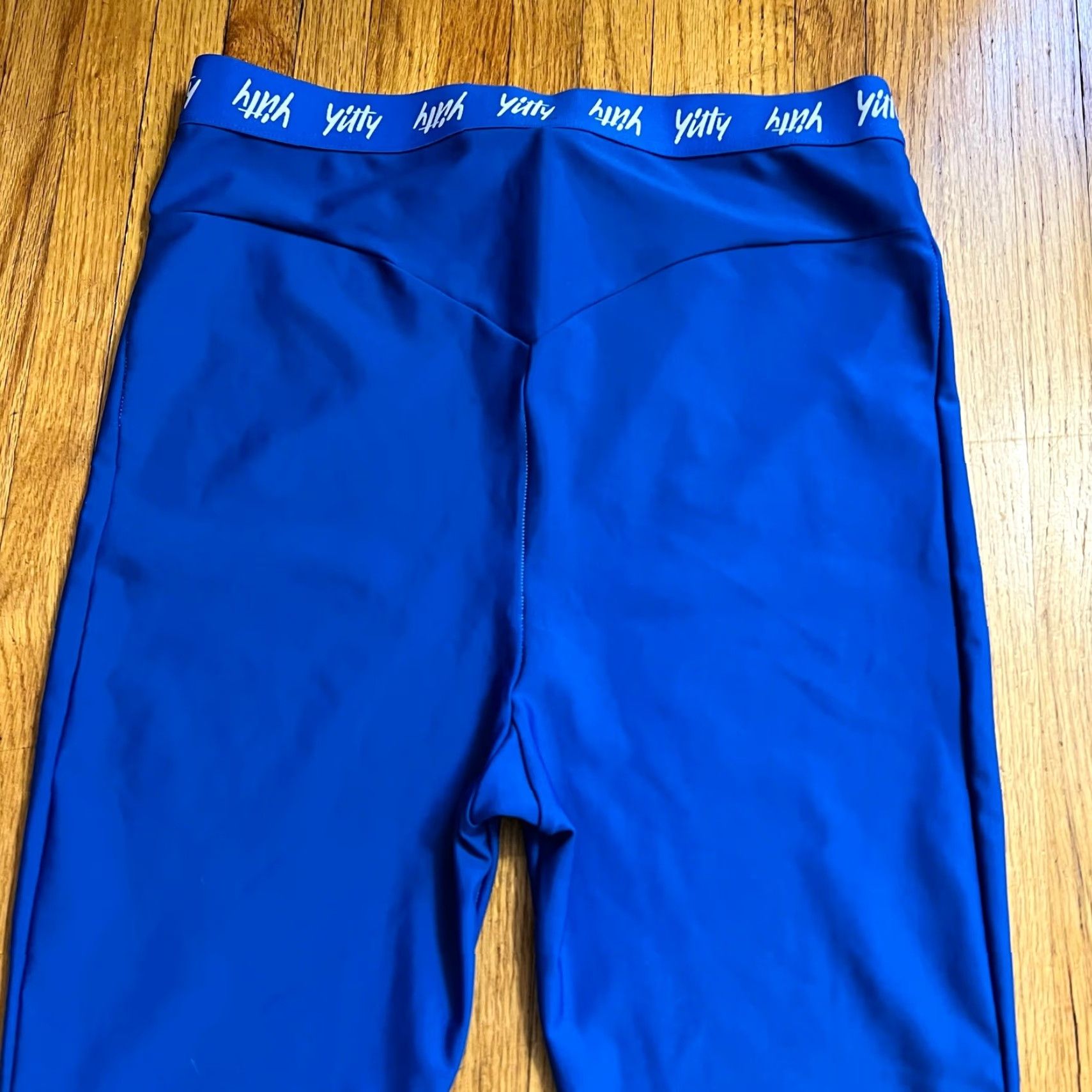 Vintage Yitty Leggings Womens 1X Blue High Rise Compression Pants Size 40" / US 18 - 4 Thumbnail