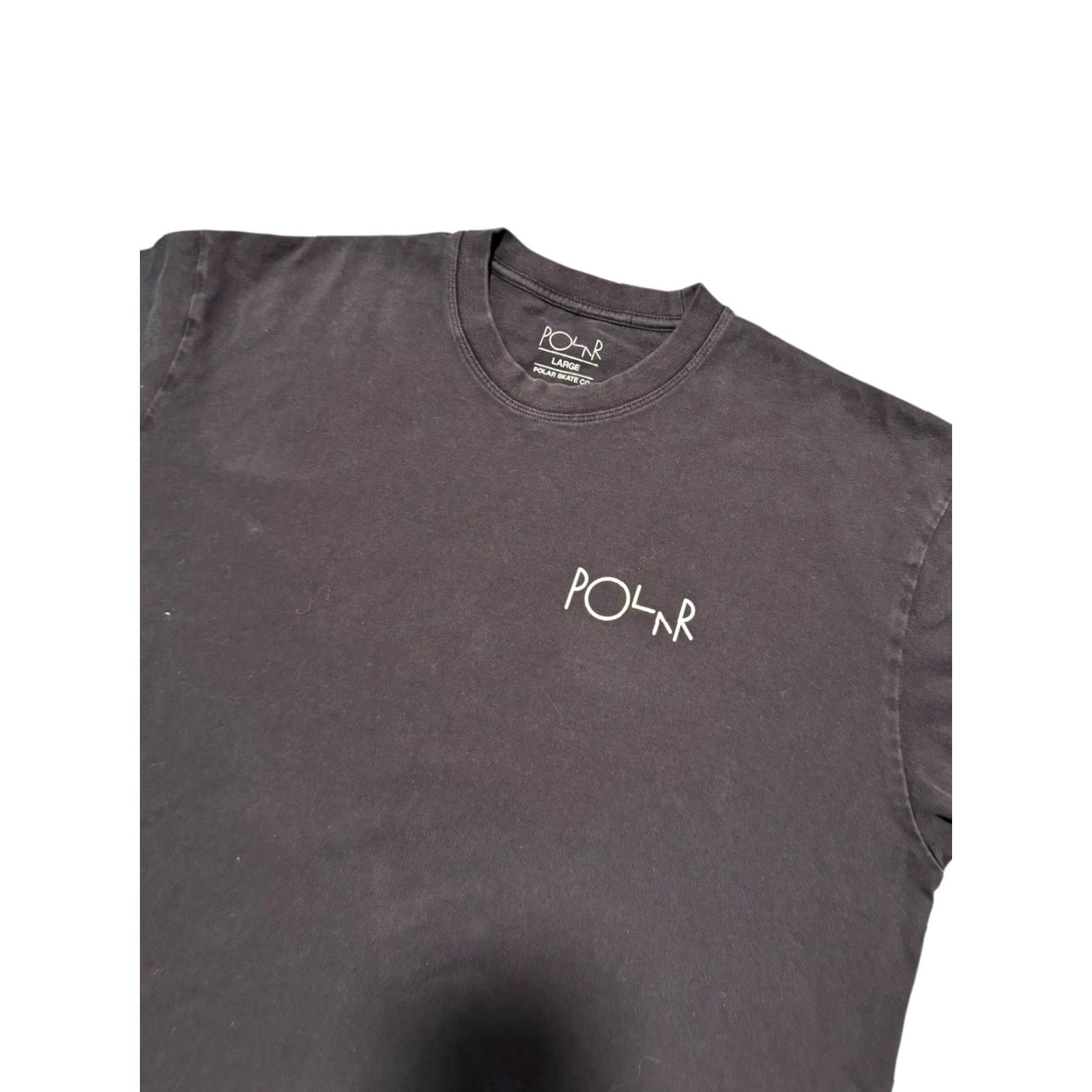 Vintage POLAR SKATE CO Stroke Logo T-Shirt Large Black Mens Regular Short Sleeve Crew Neck Cotton Knit Skateboarding Vintage No Size US L / EU 52-54 / 3 - 3 Thumbnail