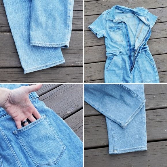 Good American Good American Fit For Success Blue Jean Denim Coveralls Jump Size 32" / US 10 / IT 46 - 4 Thumbnail