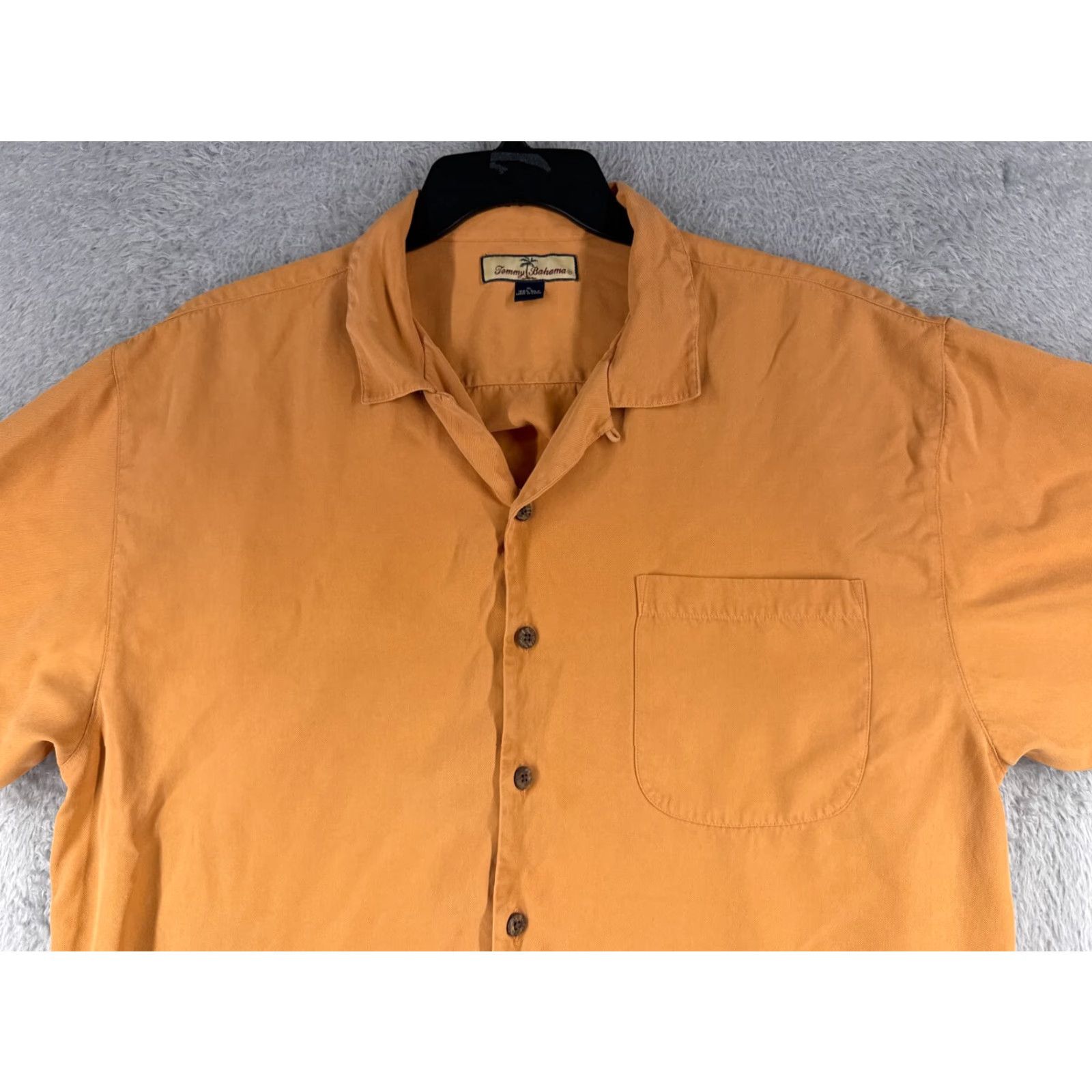 Tommy Bahama Tommy Bahama Shirt Men XL Orange Silk Button-Up Short Sleeve Casual Holiday Flower Pattern Size US XL / EU 56 / 4 - 4 Thumbnail