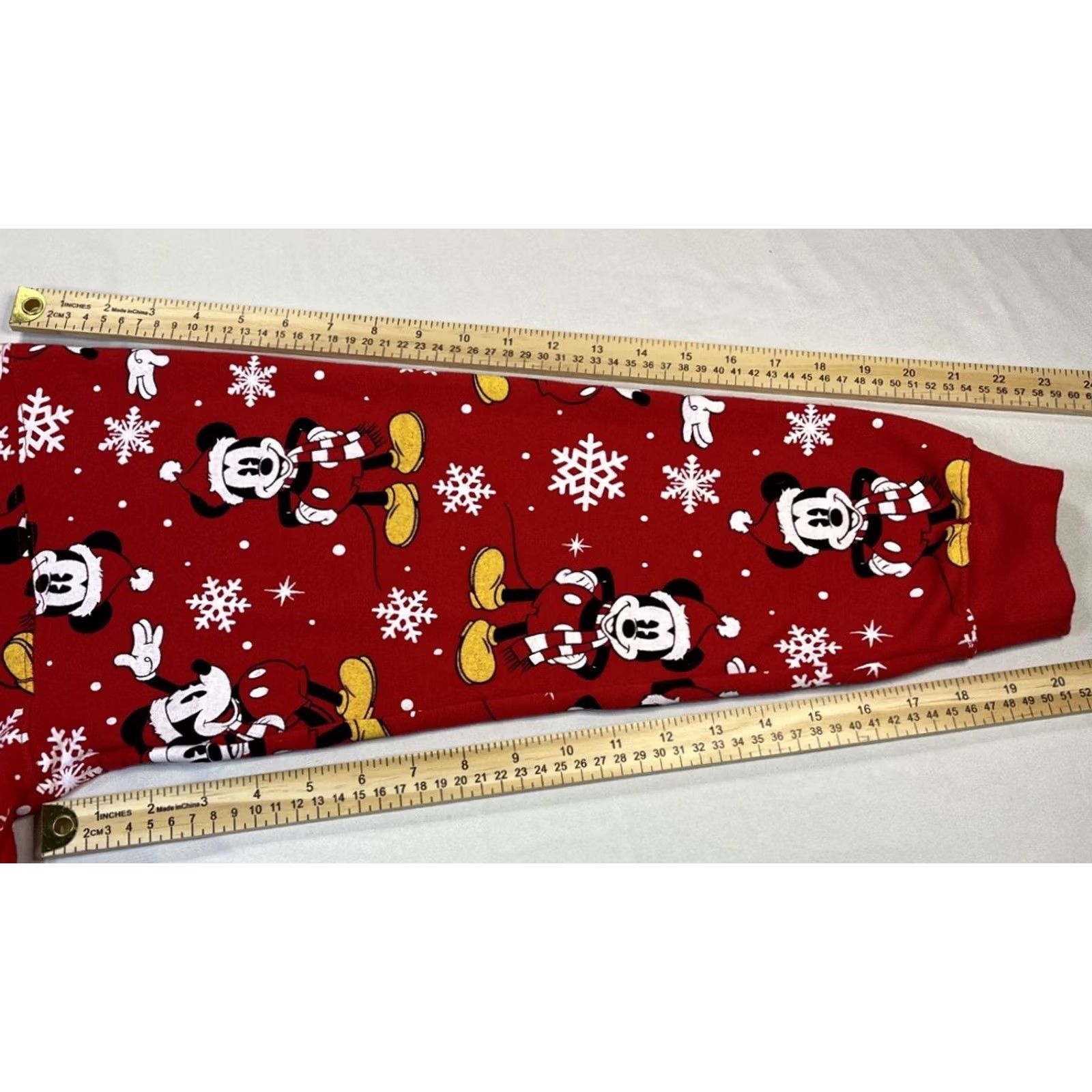 Disney Disney Mickey Mouse Sweatshirt 2XL Red Christmas Snowflake AOP Crew Neck Pullover Long Sleeve Graphic Print Women Vintage: No Size XXL / US 16-18 / IT 52-54 - 3 Thumbnail