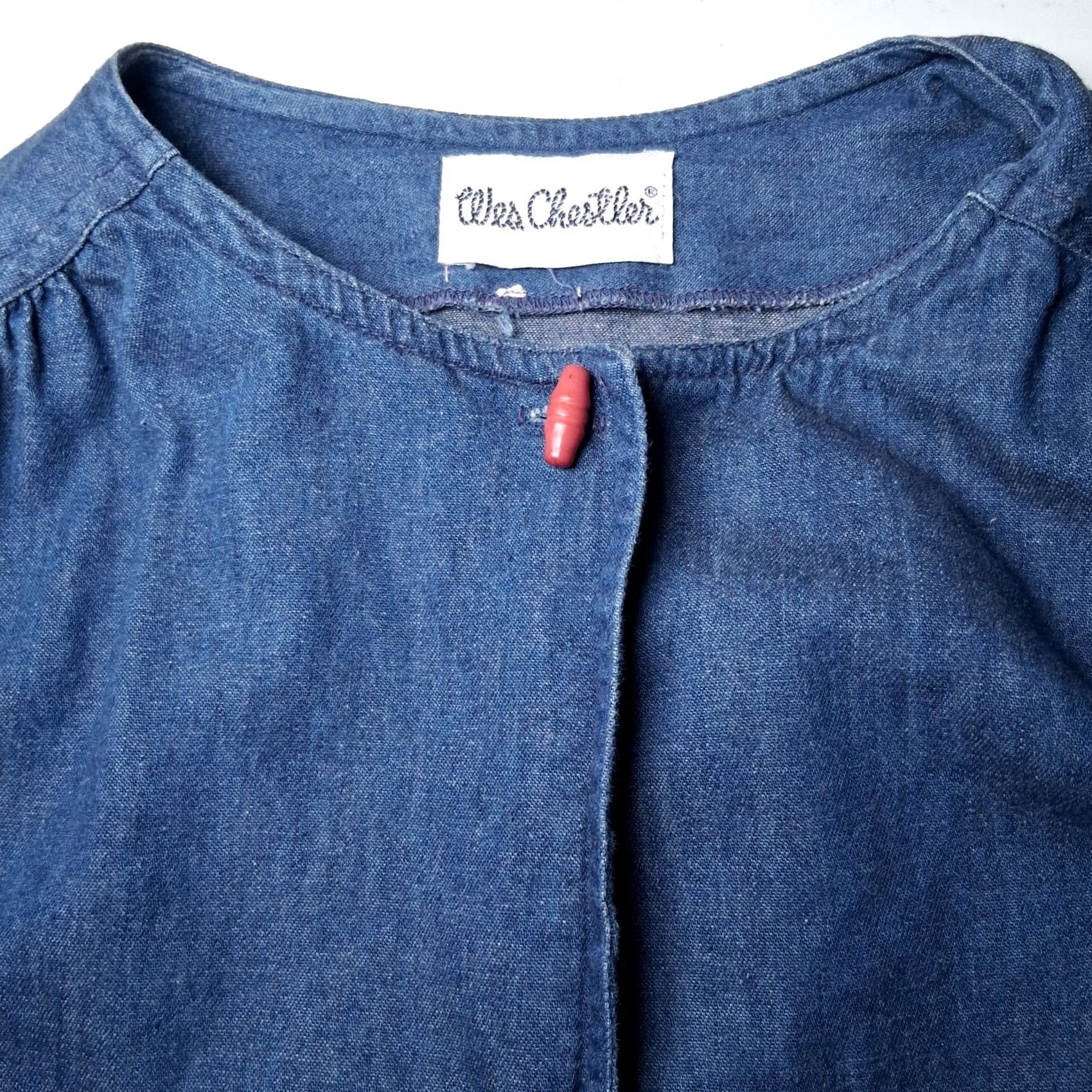 Vintage VINTAGE Wes Chestler Cross Stitch Chambray Shirt Blue Large L/XL Blue Shirt Woman Size L / US 10 / IT 46 - 7 Thumbnail