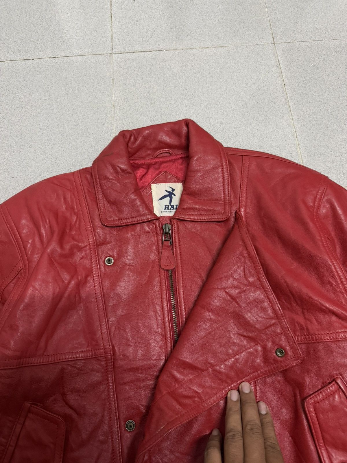 Hai Sporting Gear Rare Vintage Hai Sporting Gear Issey Miyake Leather Jacket Size US M / EU 48-50 / 2 - 3 Thumbnail