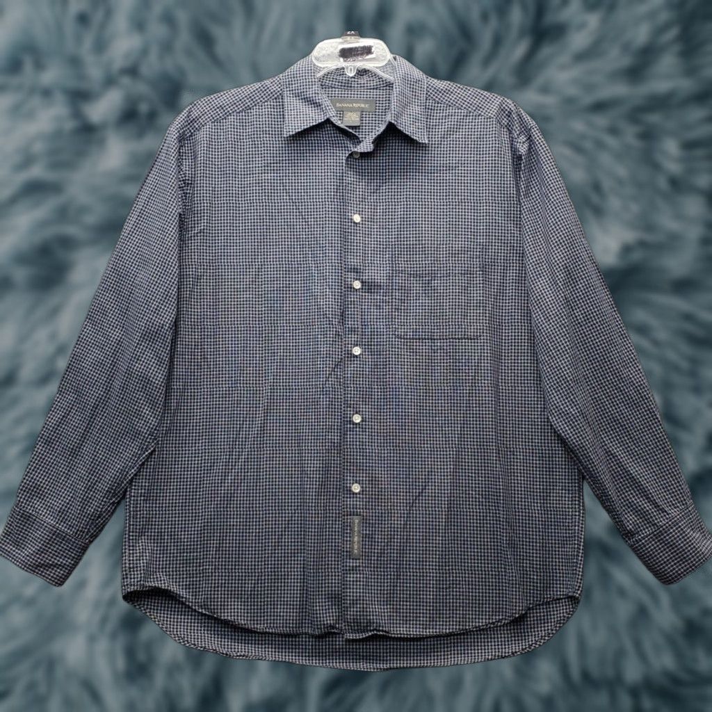Banana Republic Banana Republic Shirt Womens Size L Multicolor Check Long Sleeve Collared Button Down Regular Fit Clothing Top Women Size L / US 10 / IT 46 - 1 Thumbnail