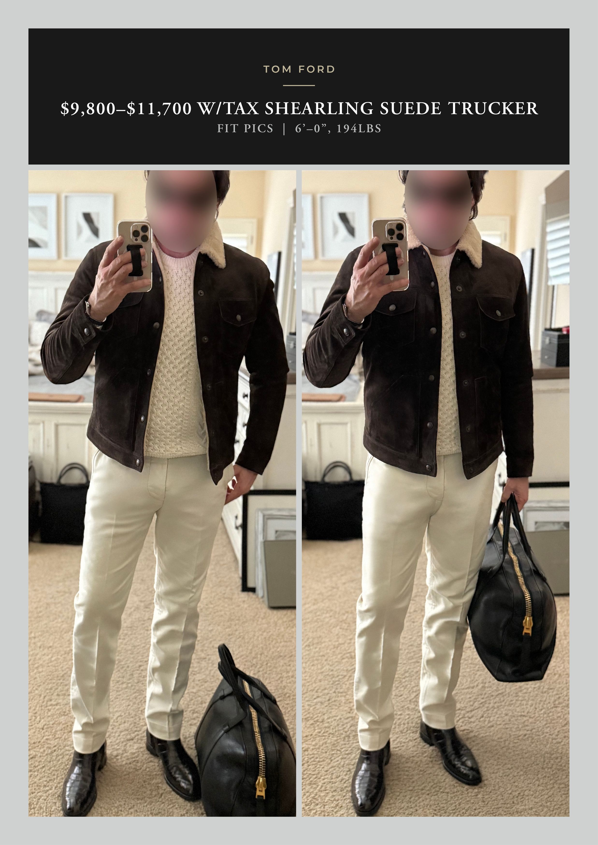 Tom Ford A-List Celeb Favorite, Coveted $9,800 w/tax Suede Shearling Size US M / EU 48-50 / 2 - 14 Thumbnail