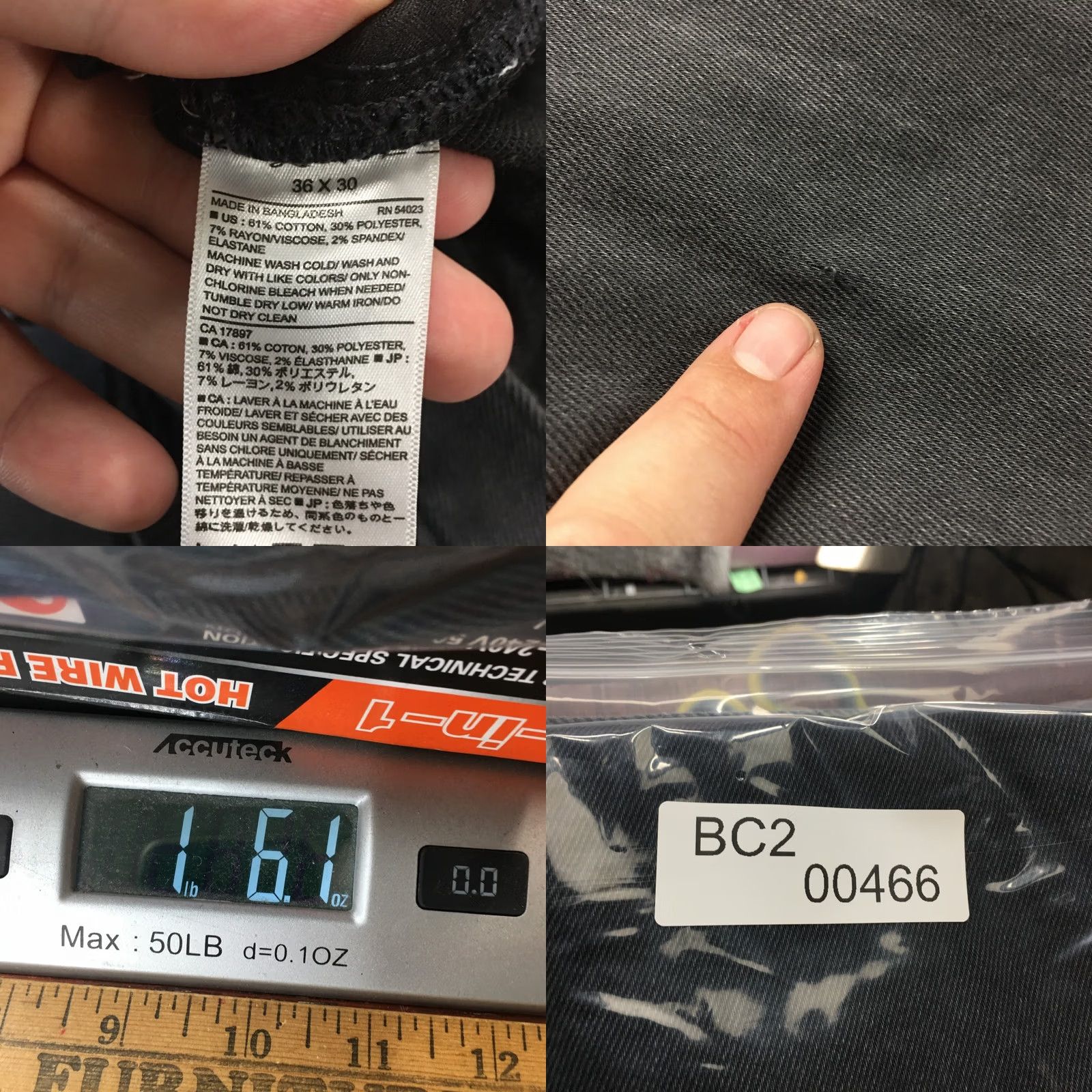 Banana Republic Banana Republic Jeans Mens 36x30 Gray Cotton Blend Straight Premium Performance 5-Pocket Denim 36 Regular Mens Size US 36 / EU 52 - 10 Thumbnail