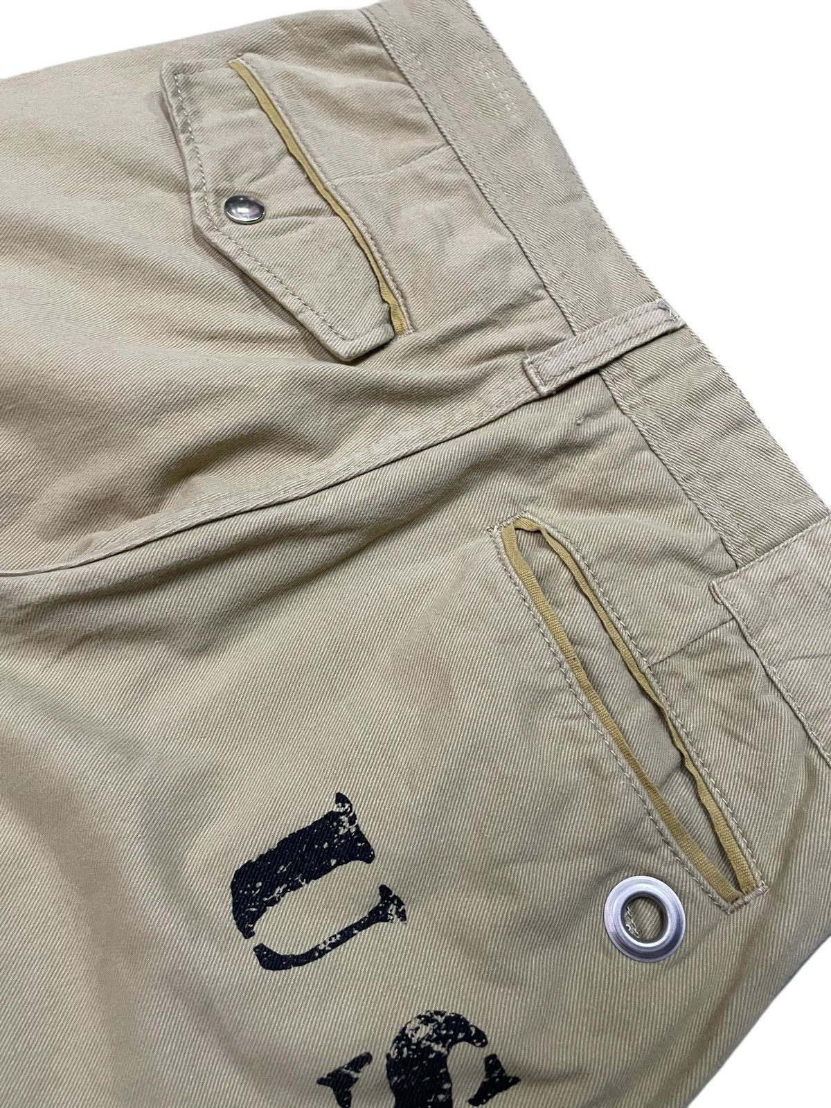 Hysteric Glamour × PPFM × Tete Homme Varosh Japan Multi Pocket Stencil Flare Cargo Pants Size US 30 / EU 46 - 16 Thumbnail