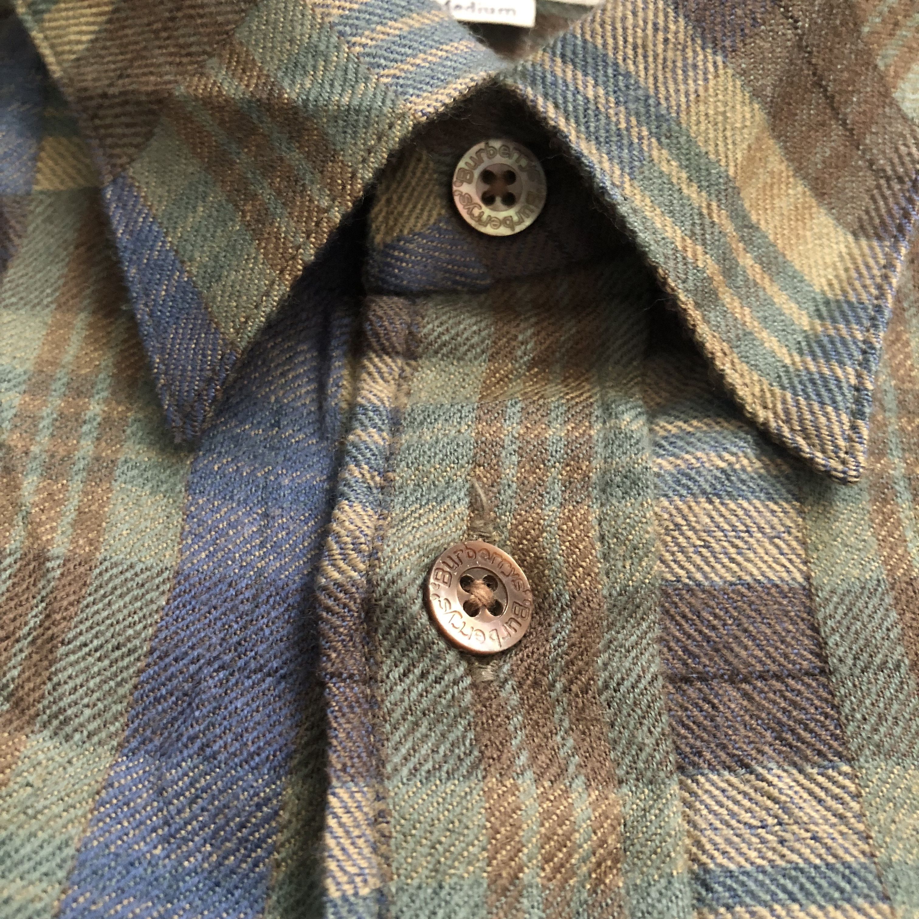Burberry VINTAGE 90s Burberrys checkerd wool flannel shadow shirt Size US M / EU 48-50 / 2 - 3 Thumbnail
