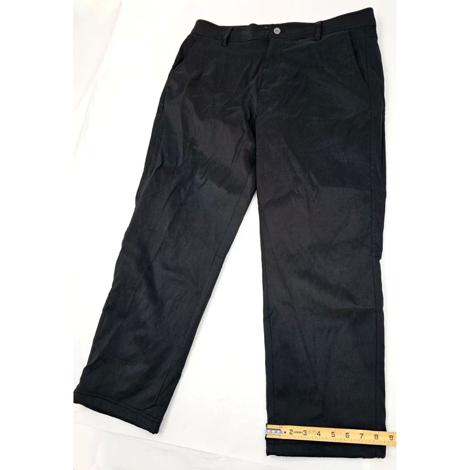 Vintage Gerry Black Fleece Lined Thermal Pants Men 37x29 Cargo Straight 5-Pocket EUC Clothing? Size US 37 - 3 Thumbnail