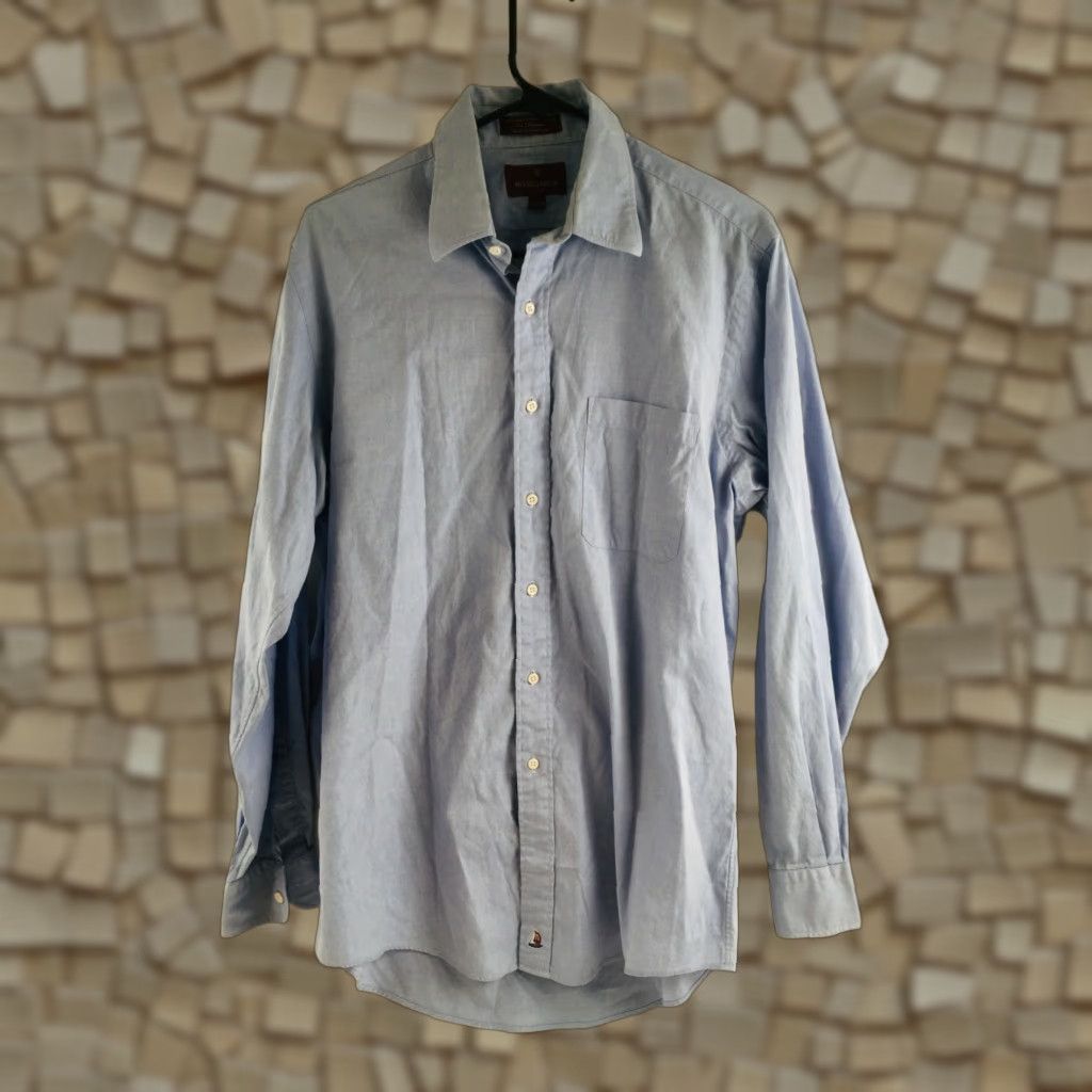 Nordstrom Nordstrom Shirt Men’s Button-Down Long Sleeve Solid Gray Side Pocket 15.5 34 Vintage No Size US M / EU 48-50 / 2 - 1 Thumbnail