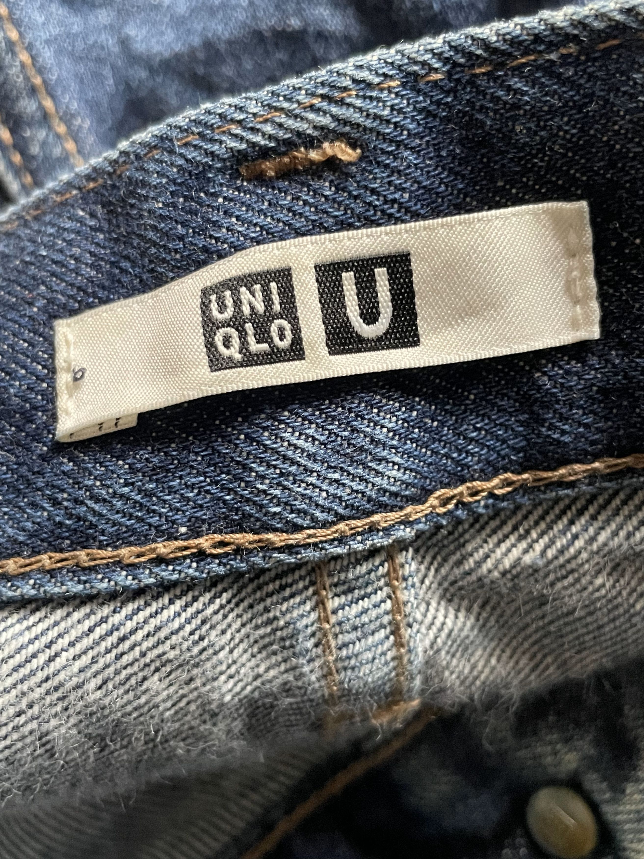 Japanese Brand Uniqlo Indigo Baggy Faded Denim Size US 36 / EU 52 - 13 Thumbnail