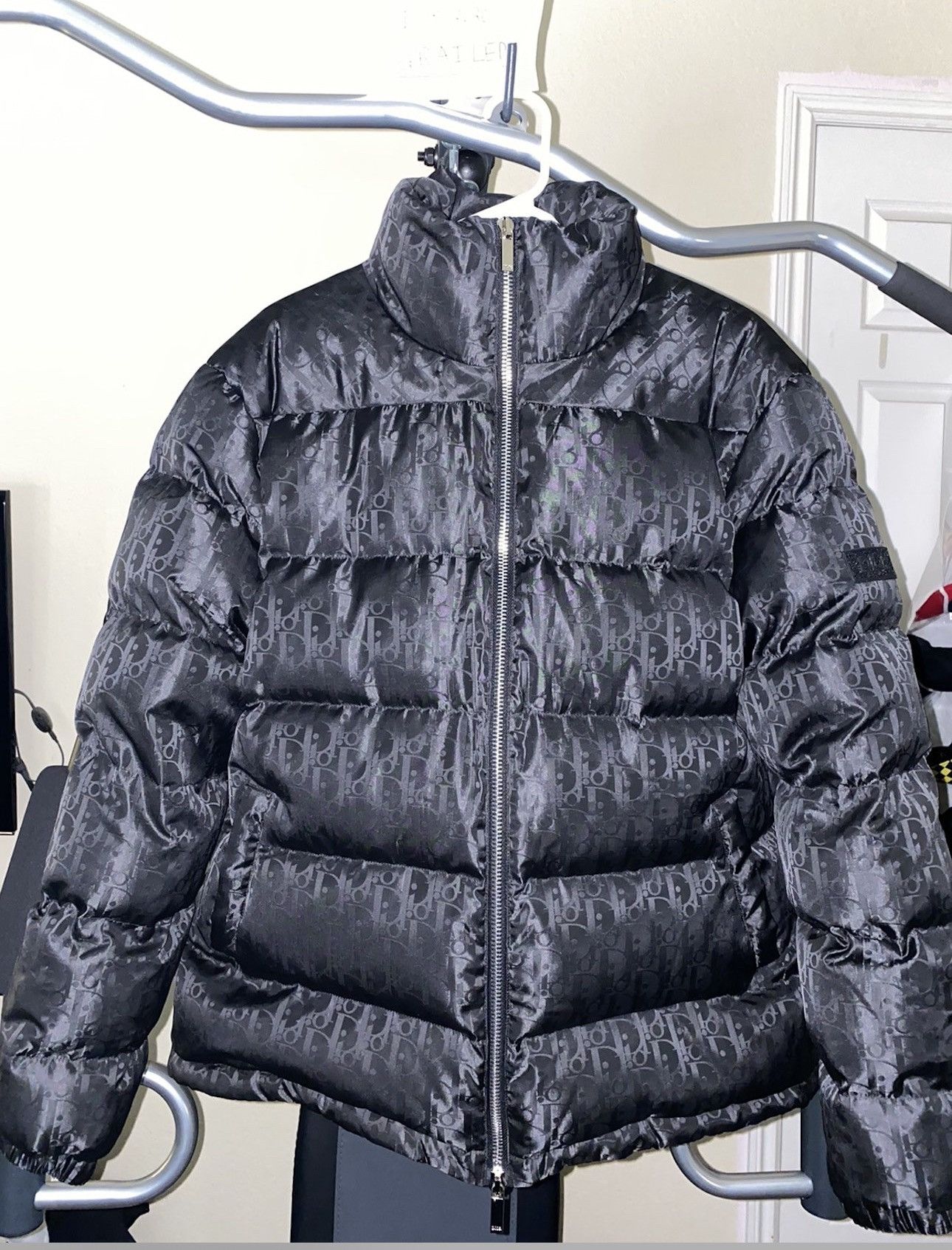 Dior DIOR OBLIQUE PUFFER JACKET BLACK | Grailed