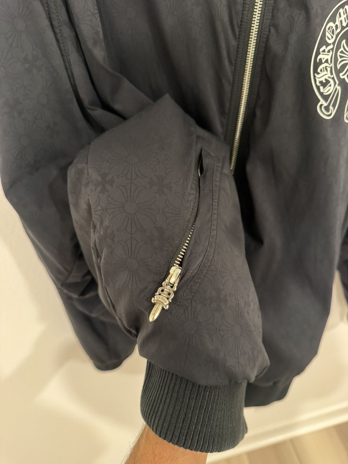 Chrome Hearts Chrome Hearts Reversible Jacquard Nylon Raglan Jacket Size US XXL / EU 58 / 5 - 4 Thumbnail