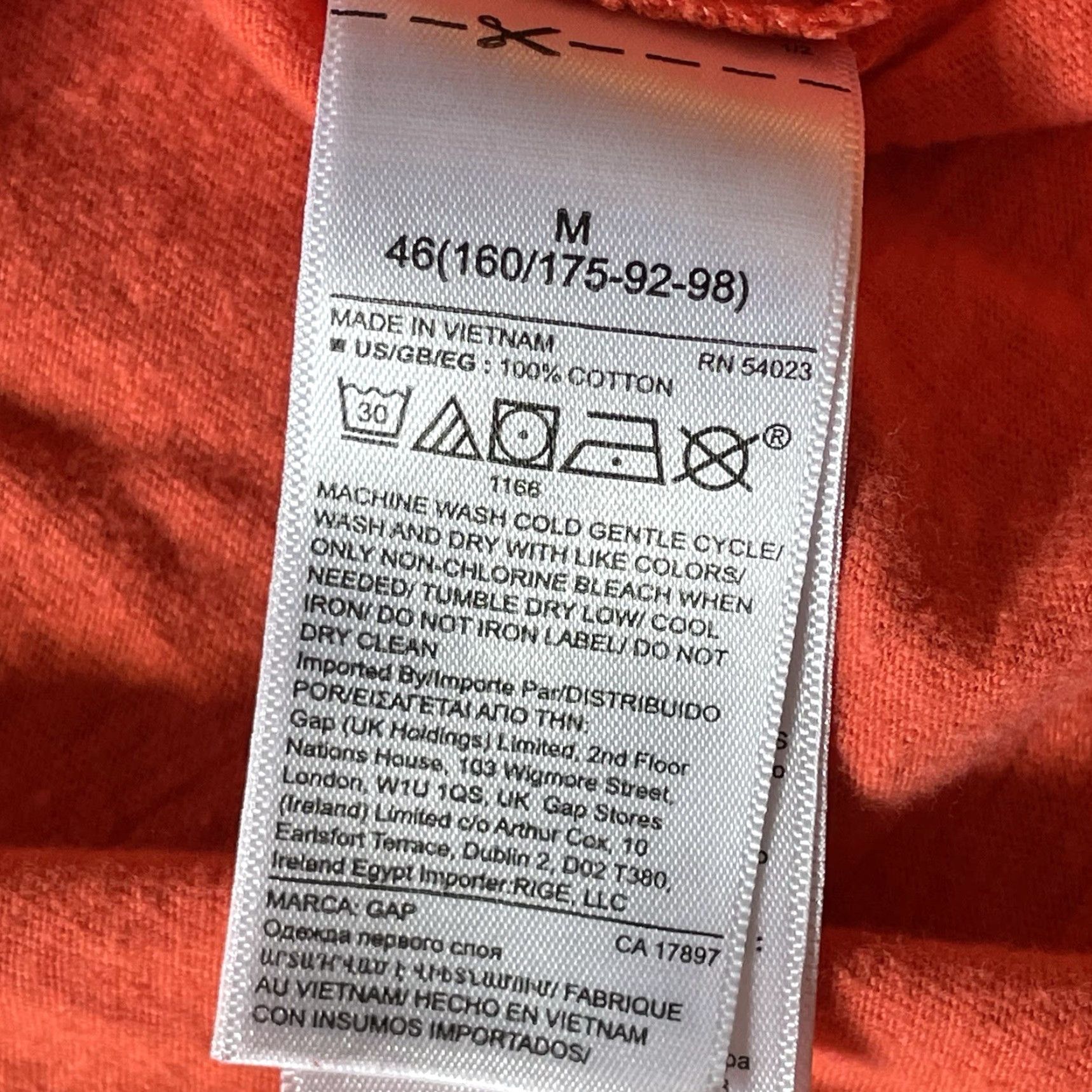 Gap Gap Tank Top Women’s Size Medium Orange Coral Sleeveless Lightweight Racer Back Shirt Size M / US 6-8 / IT 42-44 - 4 Thumbnail