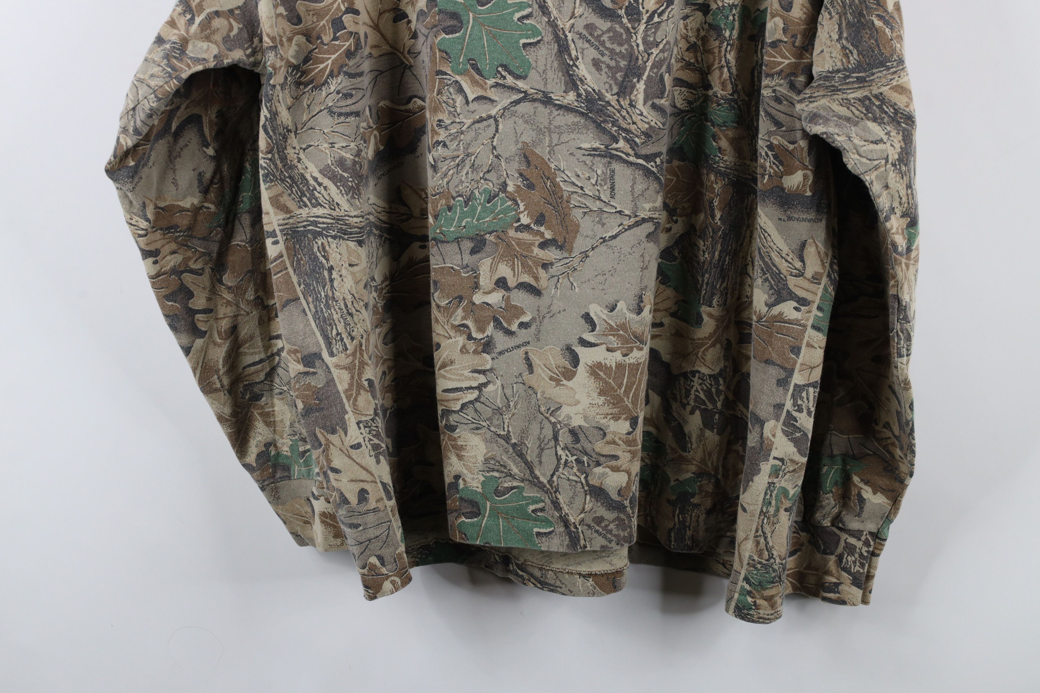 Vintage Vintage 90s Camouflage Mock Neck Long Sleeve T-Shirt Cotton Size US XL / EU 56 / 4 - 10 Thumbnail