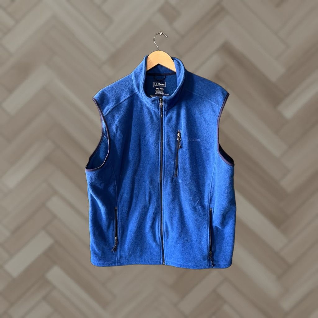 Lands' End Lands' End Mens Vest Full Zip Fleece Outdoor 2XL Blue Regular Size Outdoor Vest Mens 2XL Blue Full Zip Fleece Lands' End Size US XXL / EU 58 / 5 - 1 Thumbnail