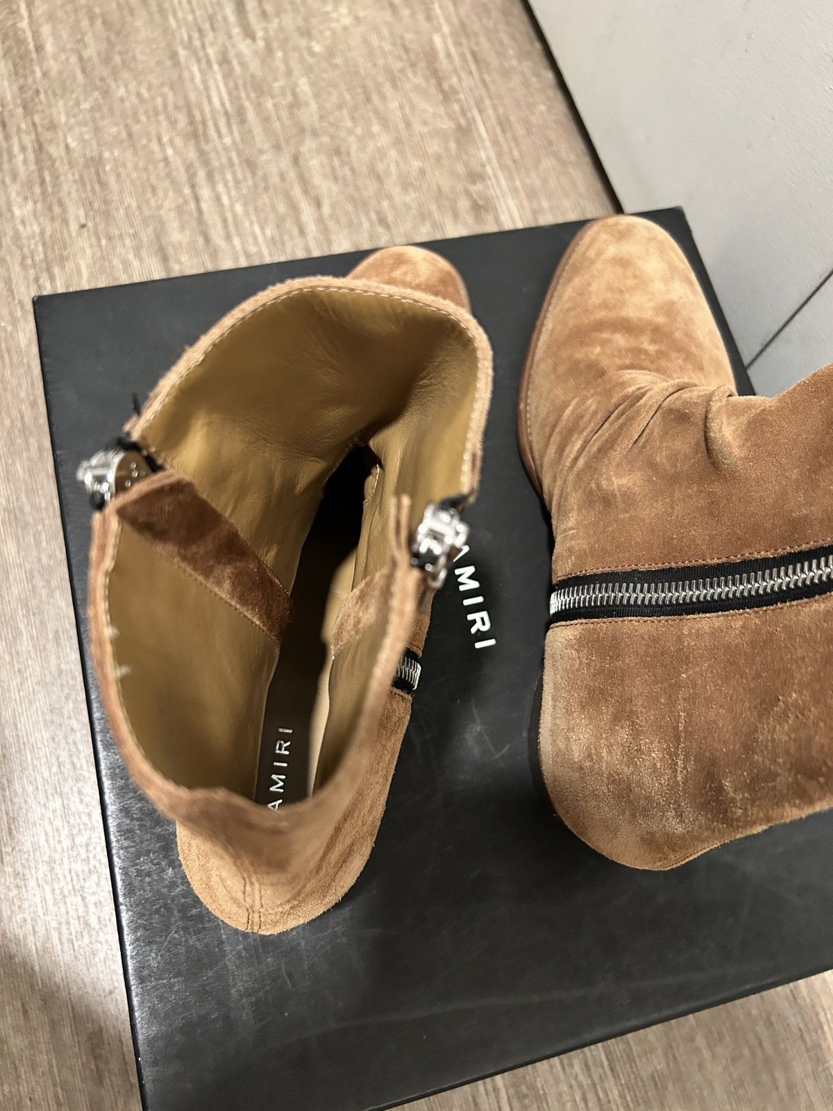 Amiri Amiri Skinny Stack Boots Brown Suede Side Zip size EU 42 Size US 9 / EU 42 - 7 Thumbnail