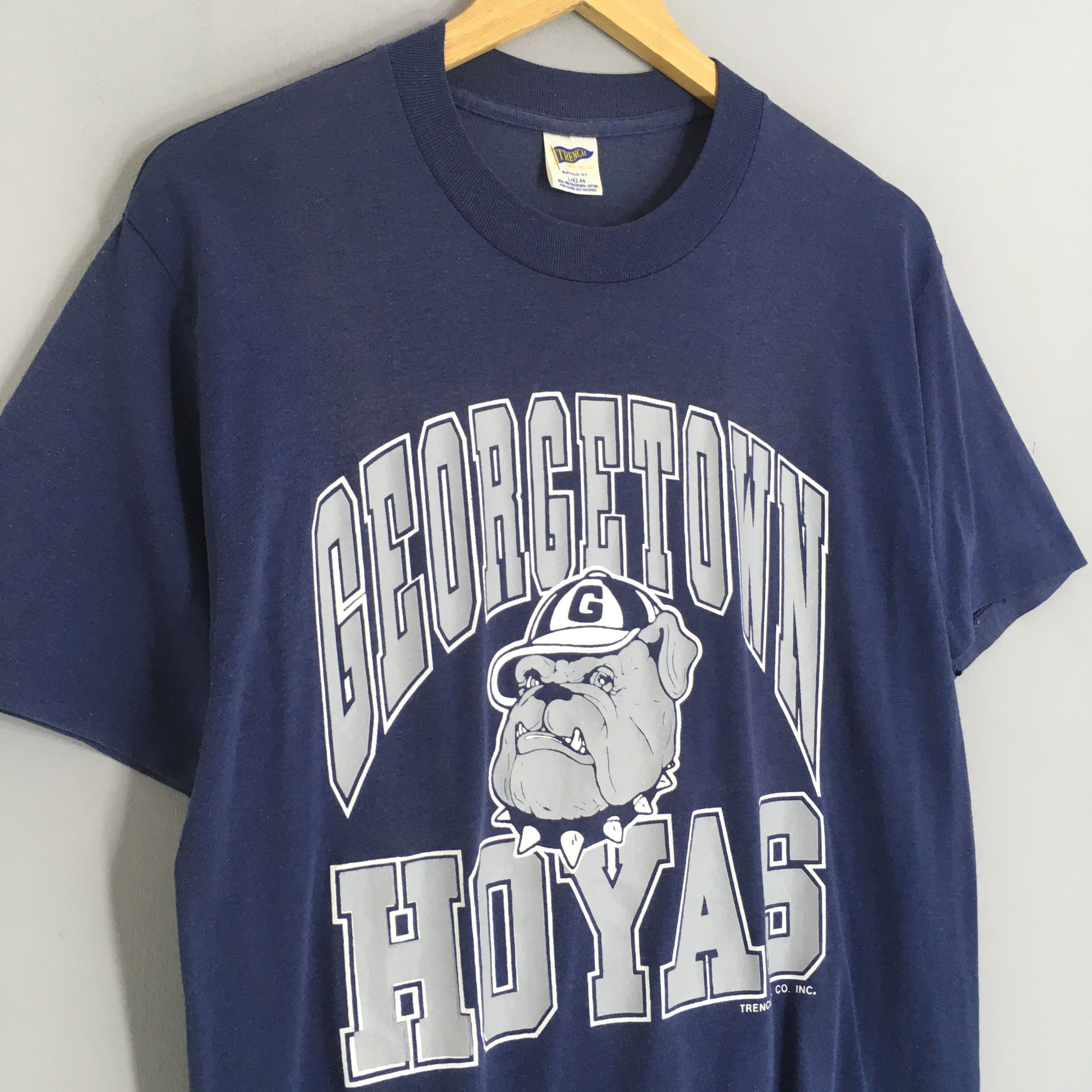 Vintage Vintage 90s Georgetown Hoyas NCAA T Shirt Large Size US L / EU 52-54 / 3 - 3 Thumbnail