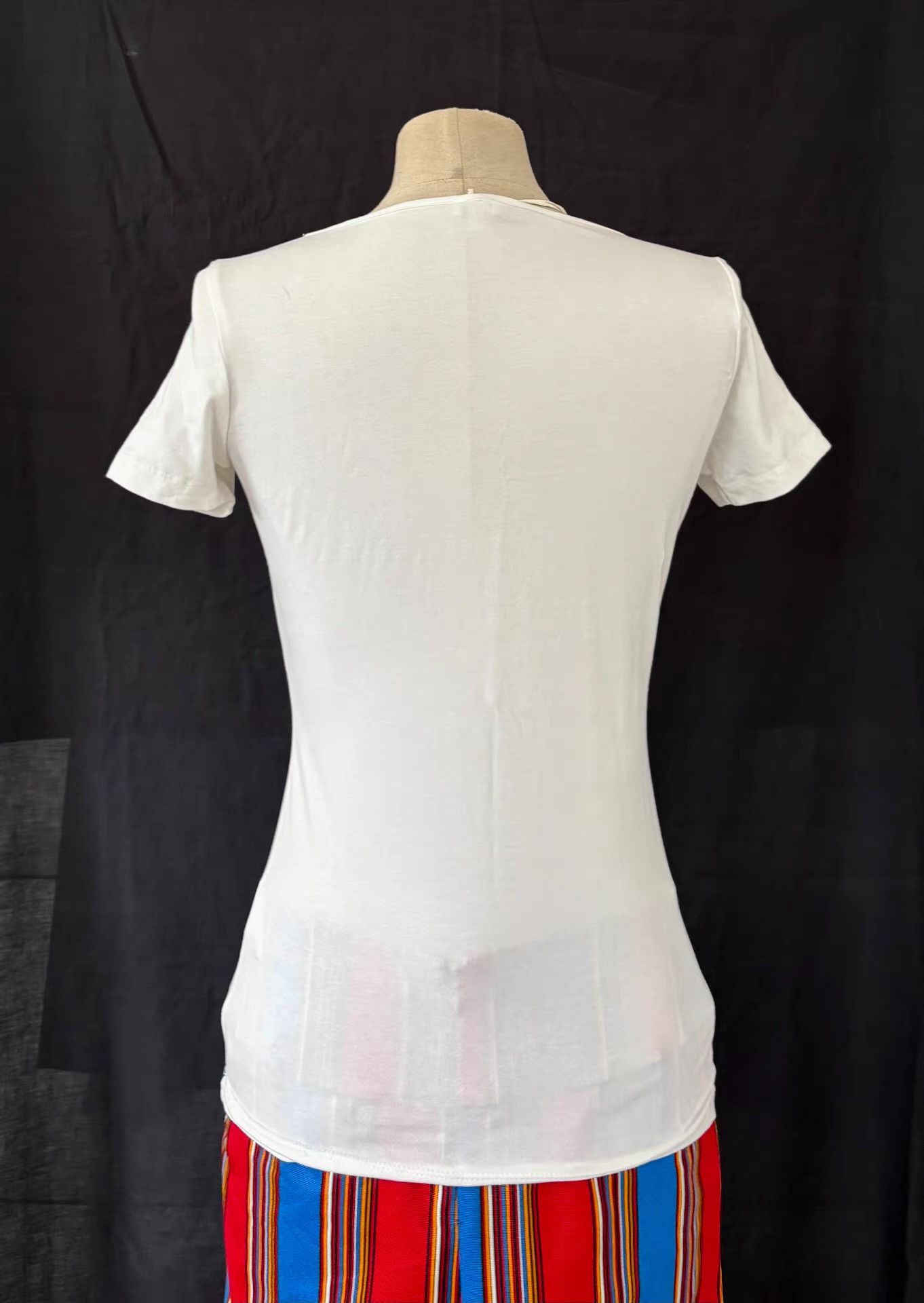 Versace Versace Diffusion Line Women's StretchShort-SleeveT-shirtＱ21 Size XS / US 0-2 / IT 36-38 - 3 Thumbnail