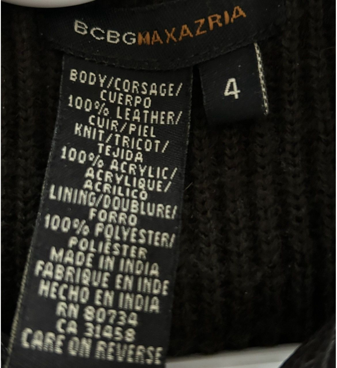 Bcbgmaxazria 100% Leather Moto Jacket BCBG MaxAzria Classic Biker Style Size S / US 4 / IT 40 - 6 Thumbnail