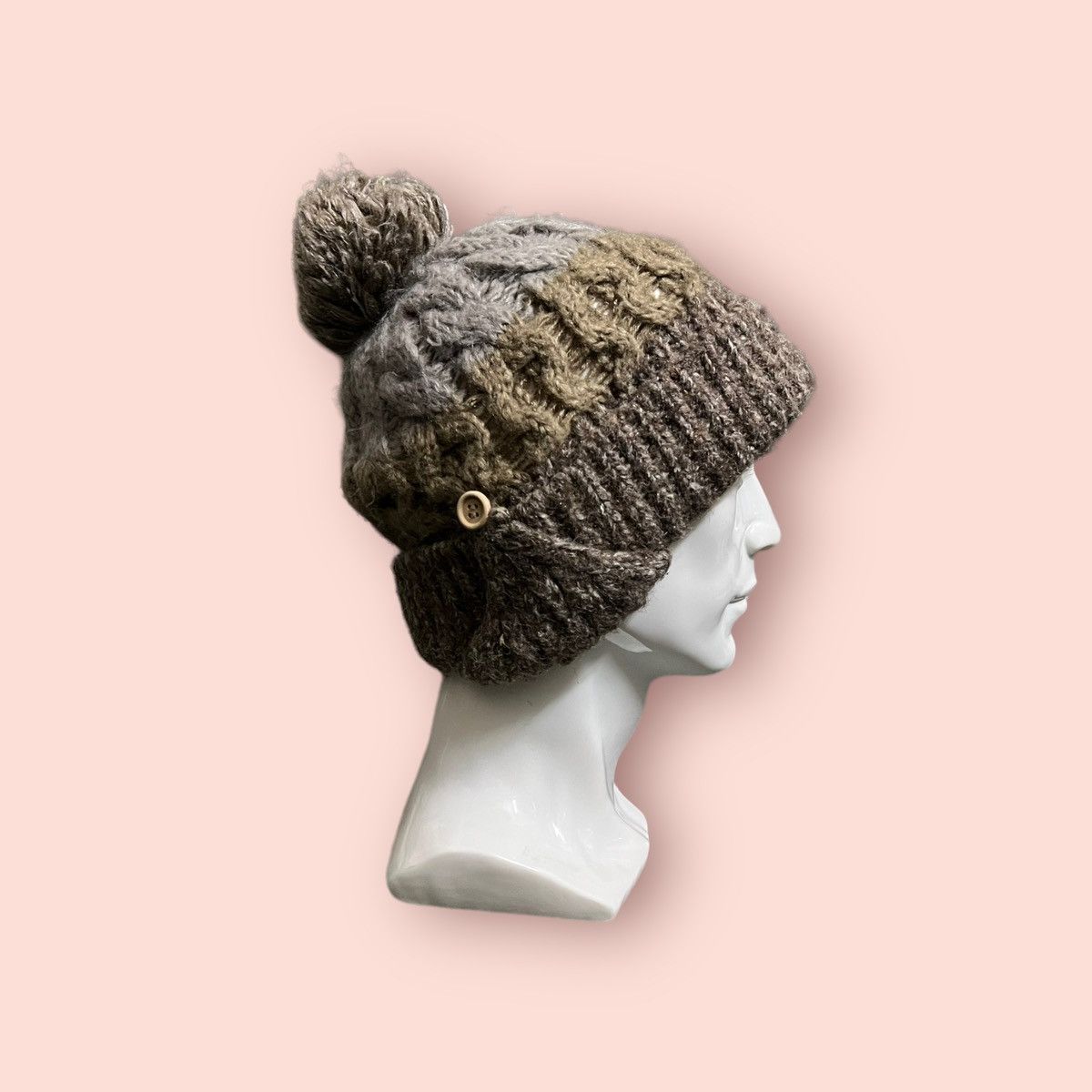 Other VINTAGE JAPAN CABLE KNITTED BEANIE VIVIENNE STYLE DESIGN Size ONE SIZE - 6 Thumbnail