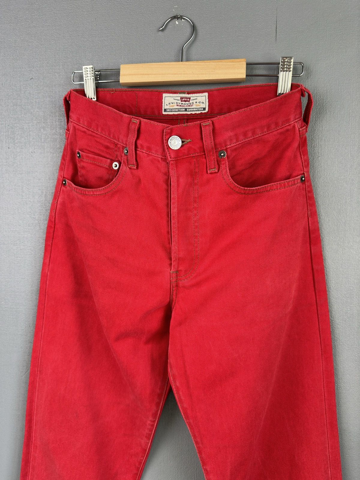 Levi's 90s LEVI’S 451 Baggy Jeans Red Denim made in USA 🇺🇸 Size US 27 - 8 Thumbnail