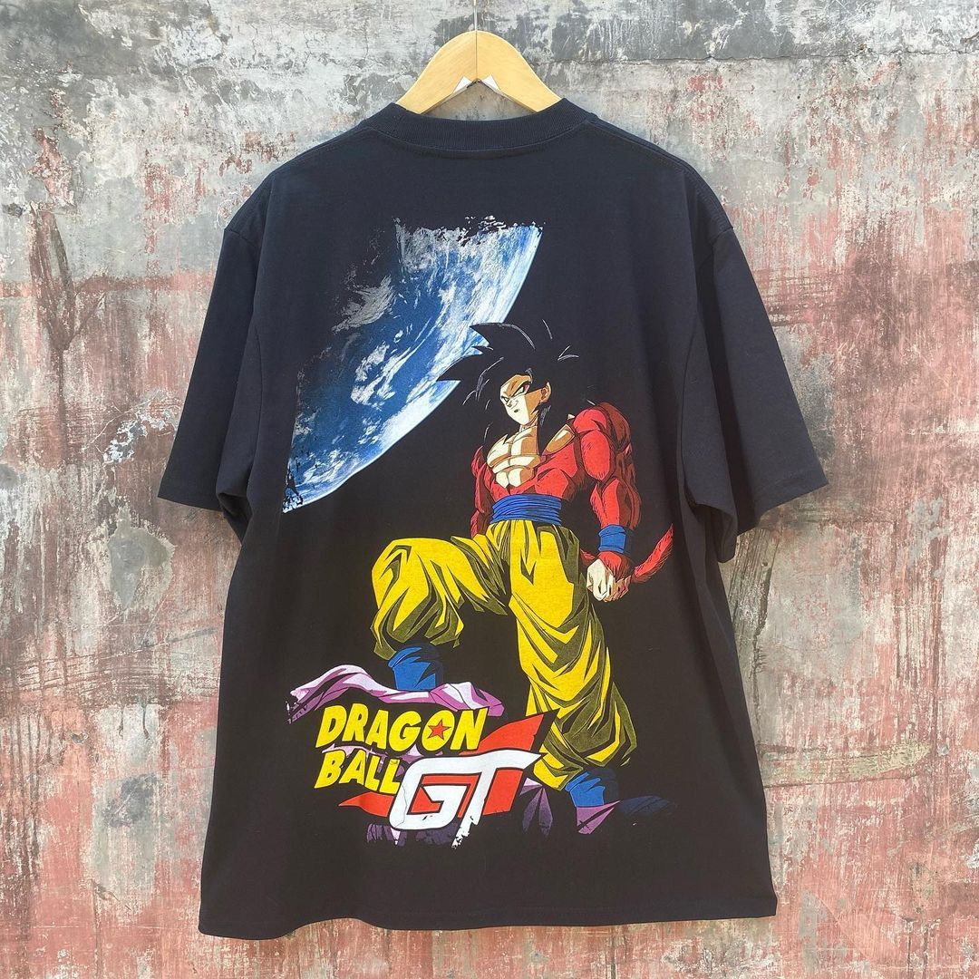 image of Anima Dragon Ball Gt - Goku Ssj 4 Bootleg T-Shirt in Black, Men's (Size XL)