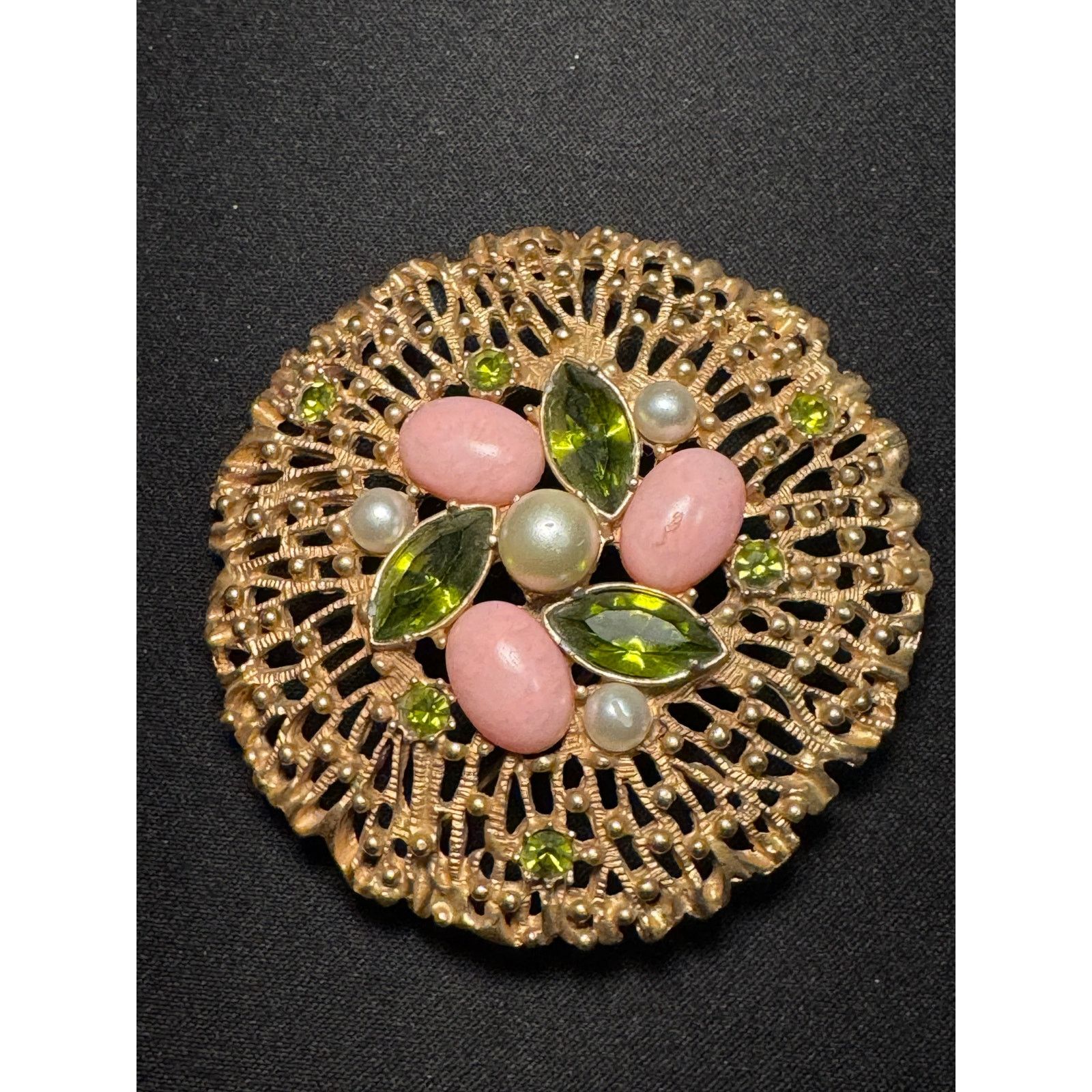 Other Vintage Sarah Coventry Splendor Brooch Gold Tone Filigree Size ONE SIZE - 2 Thumbnail