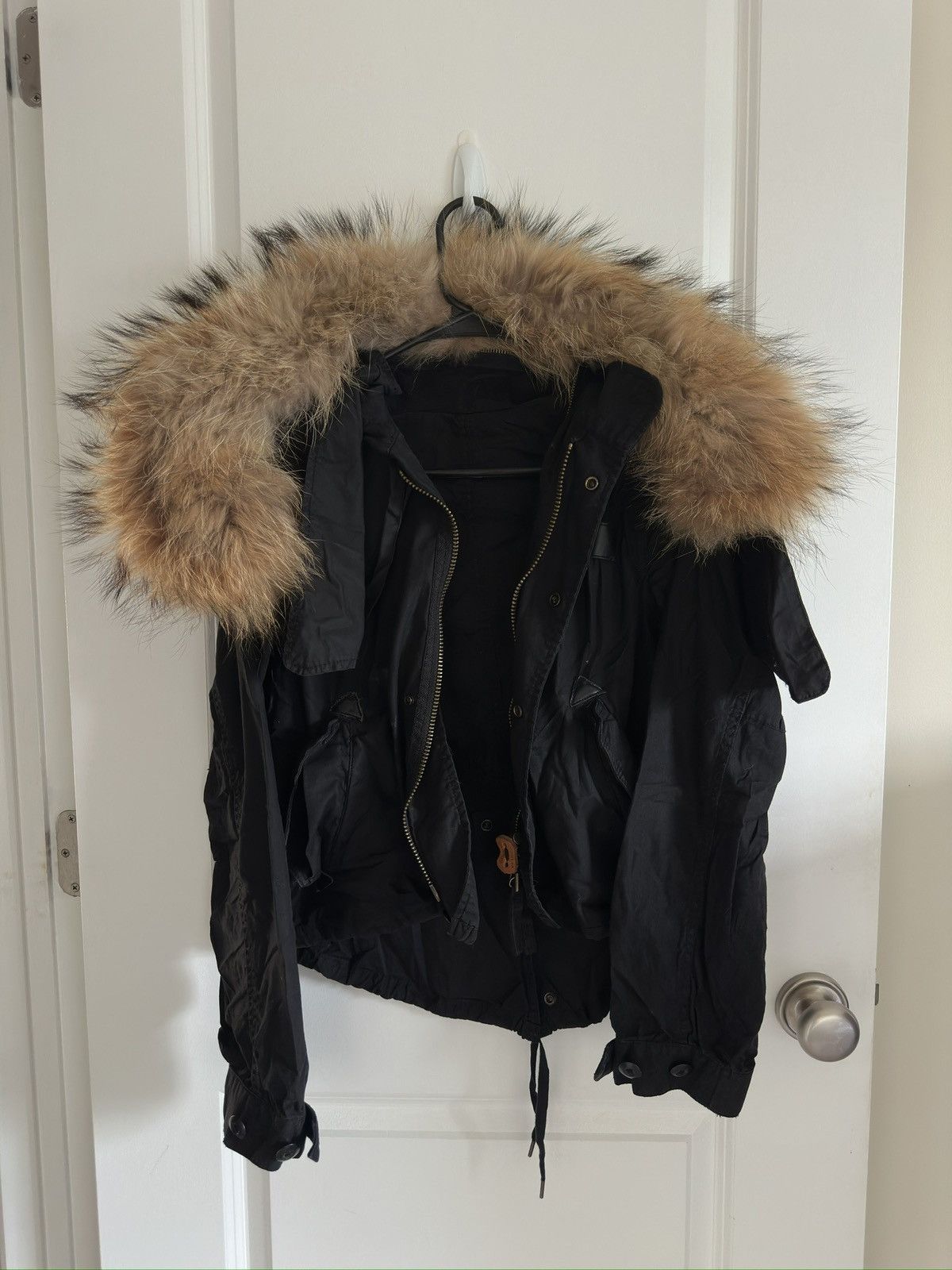 小物 G.O.A - fur hood G.O.A RACCOON FUR PARKA WITH DETACHABLE HOOD – glam archive
