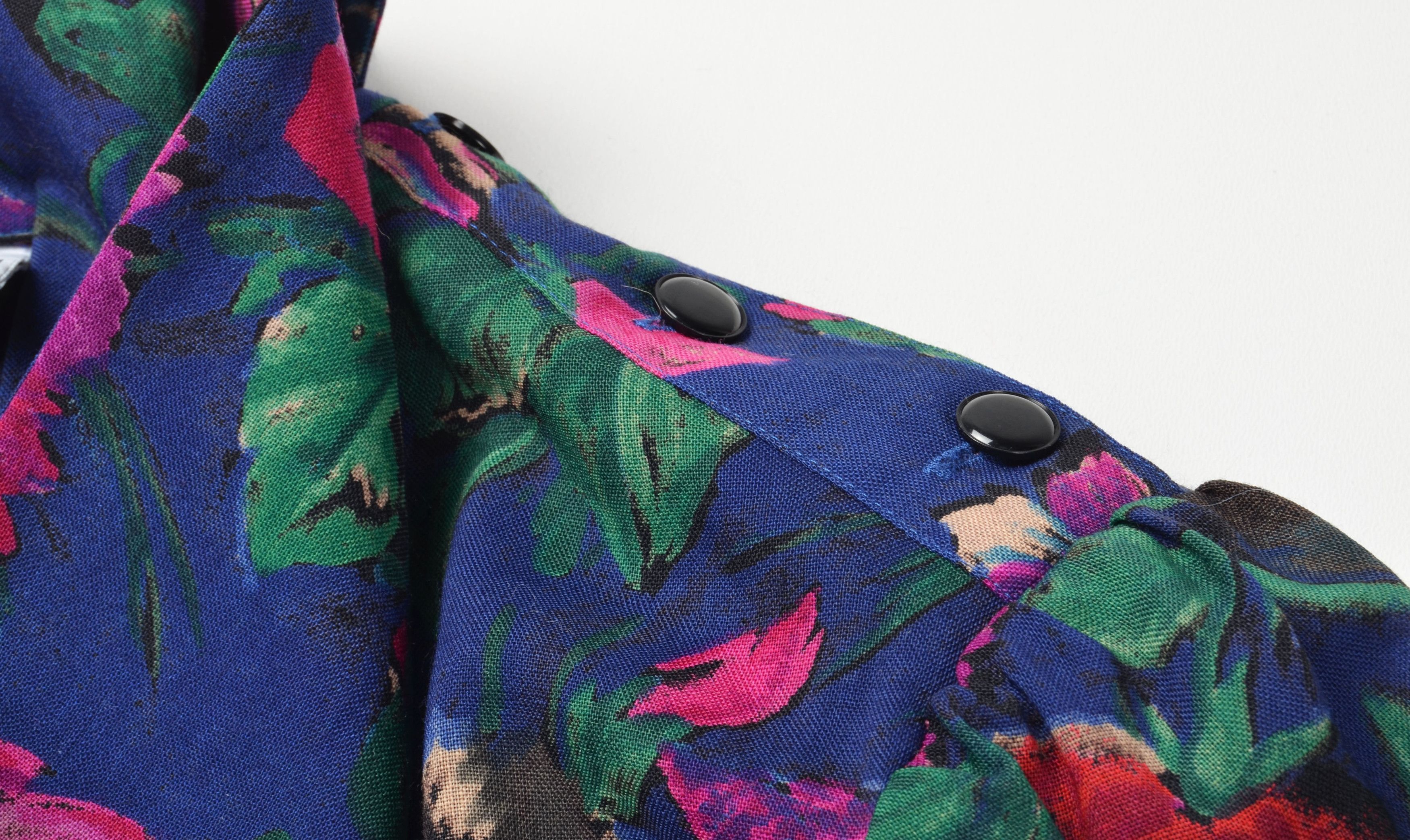 Ungaro Paris Vintage Ungaro Ter Floral Pussy Bow Secretary Midi Dress Size M / US 6-8 / IT 42-44 - 7 Thumbnail