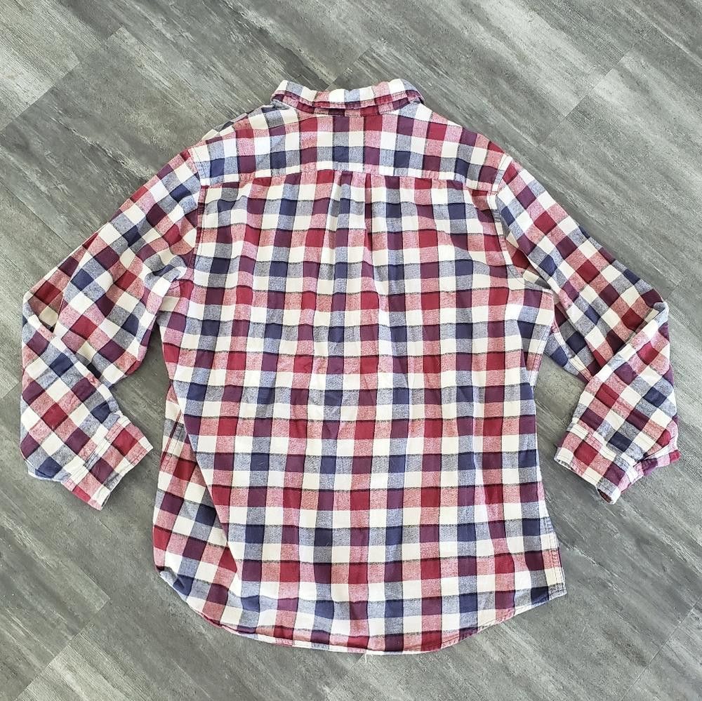 Merona Red White Blue Merona Button Down Flannel Size US XL / EU 56 / 4 - 2 Thumbnail