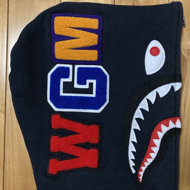 Bape BAPE WGM Shark Full Zip Hoodie Black a bathing ape Size US M / EU 48-50 / 2 - 5 Thumbnail