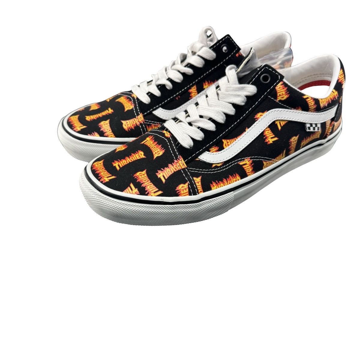 Vans Vans Old Skool x Thrasher Black Orange Flame DS Size 11.5 Size US 11.5 / EU 44-45 - 7 Thumbnail