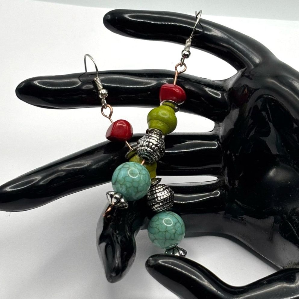 Other Green & Blue Stone Earrings Size ONE SIZE - 2 Thumbnail