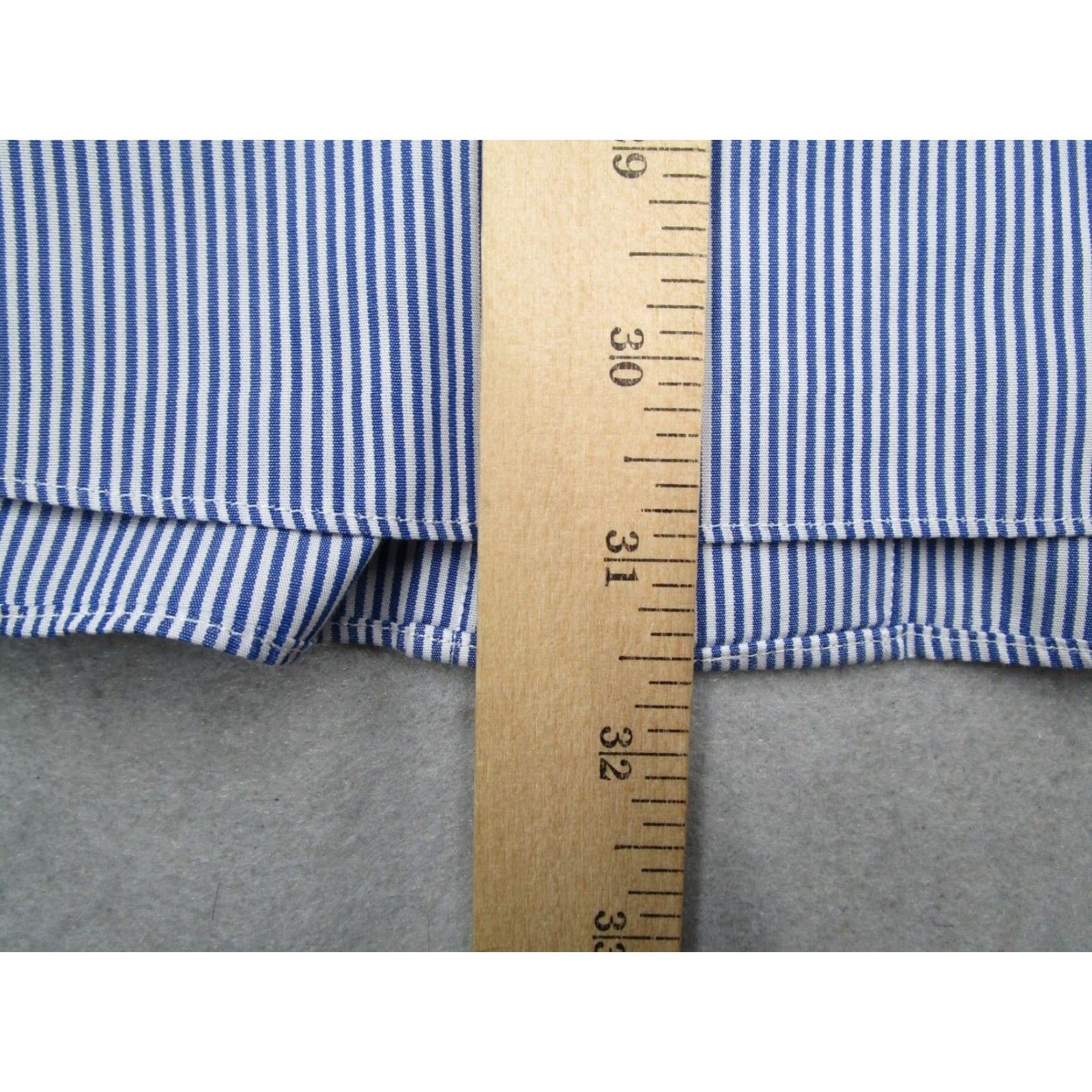 Brooks Brothers BROOKS BROTHERS Dress Shirt Men 16.5 34 Blue Striped Non-Iron Regent Size 34R - 7 Thumbnail