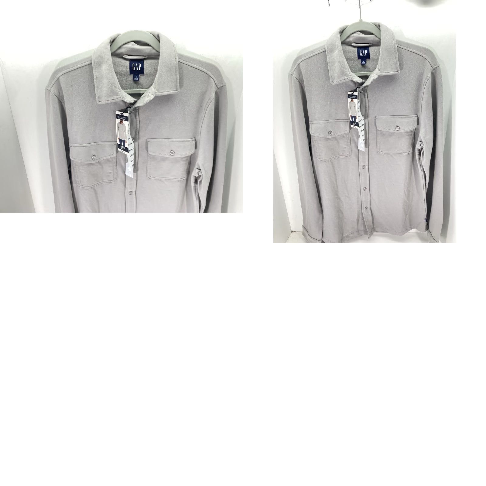 Gap Gap Knit Shirt Men Size Small Gray Button Long Sleeve Cotton Blend Stretch NWT Size US S / EU 44-46 / 1 - 9 Thumbnail