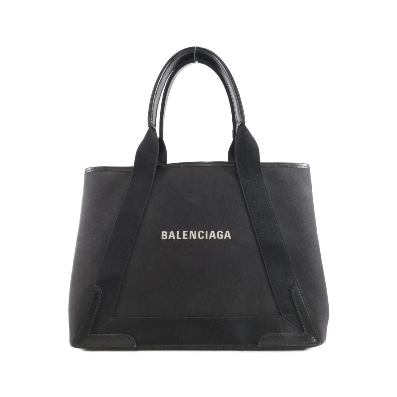 Balenciaga Balenciaga Balenciaga Navy Cabas leather tote bag Leather Tote Bag 5812922HH3N DUTY FREE for USA Size ONE SIZE - 1 Thumbnail