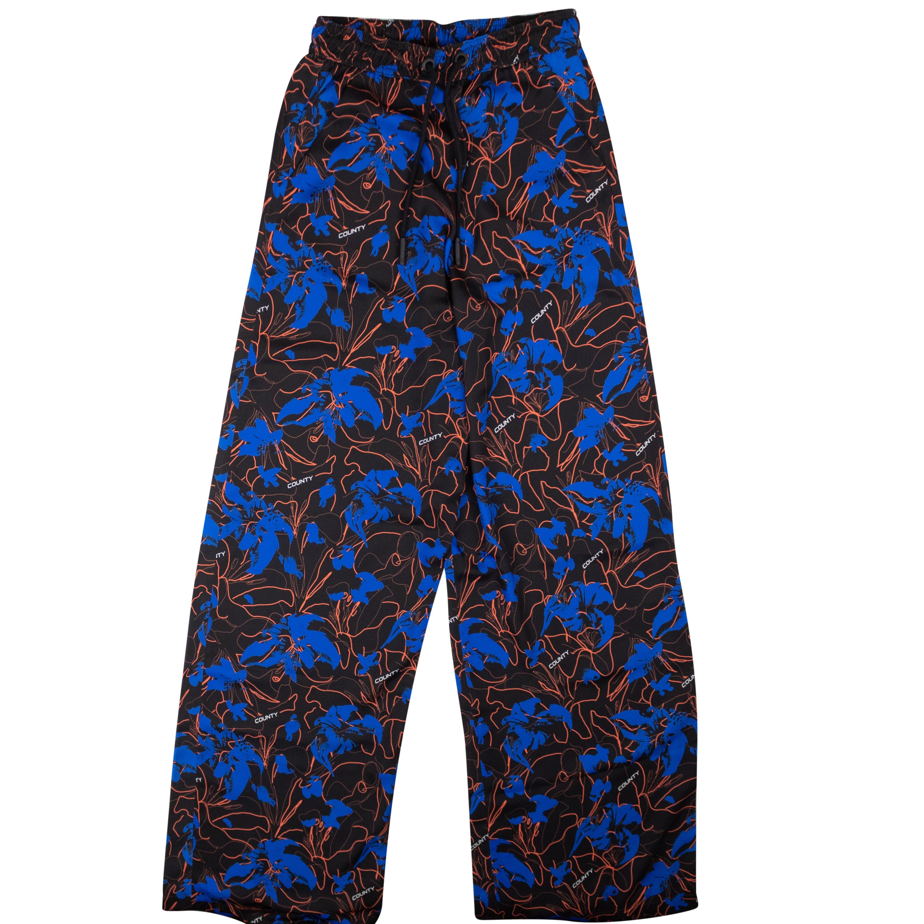 image of Marcelo Burlon County Flowers Elastic Wide Pants Size Xxs, Women's