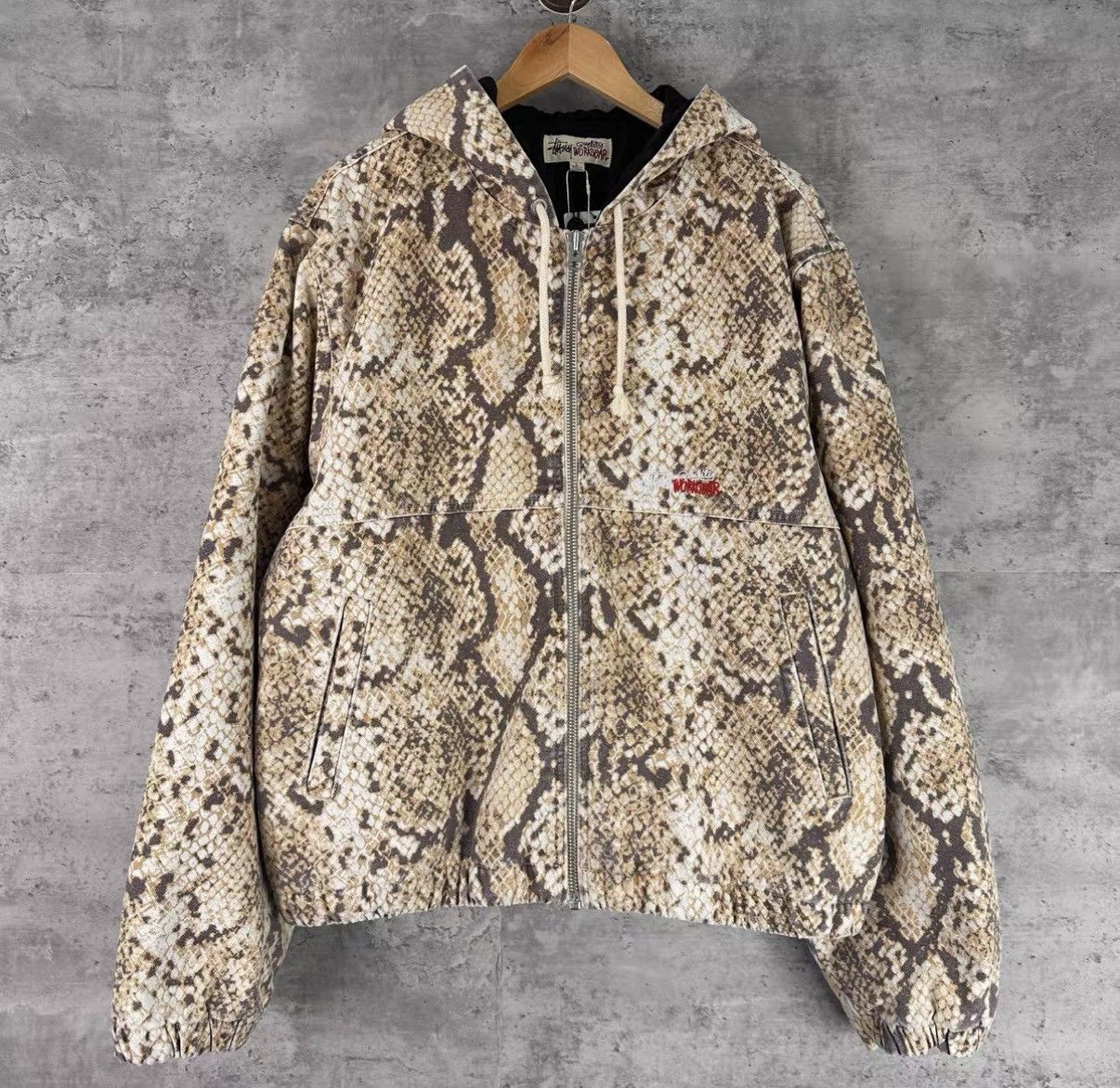 Stussy Stussy Snake Pattern Insulated Hooded Work Jacket J42 Size US L / EU 52-54 / 3 - 1 Thumbnail