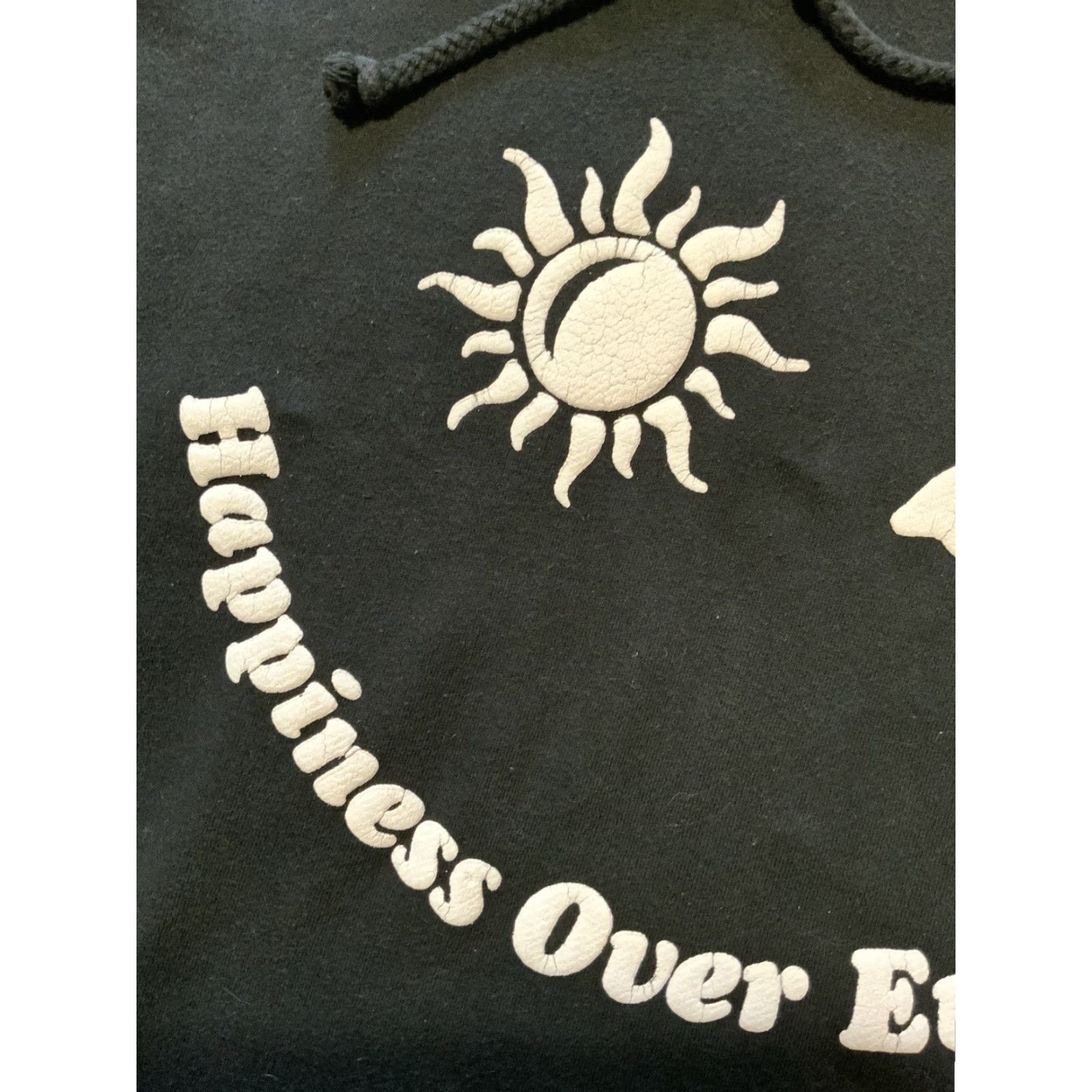 Vintage Jhene Aiko Happiness Over Everything Puff Print Official Merch Pullover Hoodie L Black Mens Size US L / EU 52-54 / 3 - 6 Thumbnail