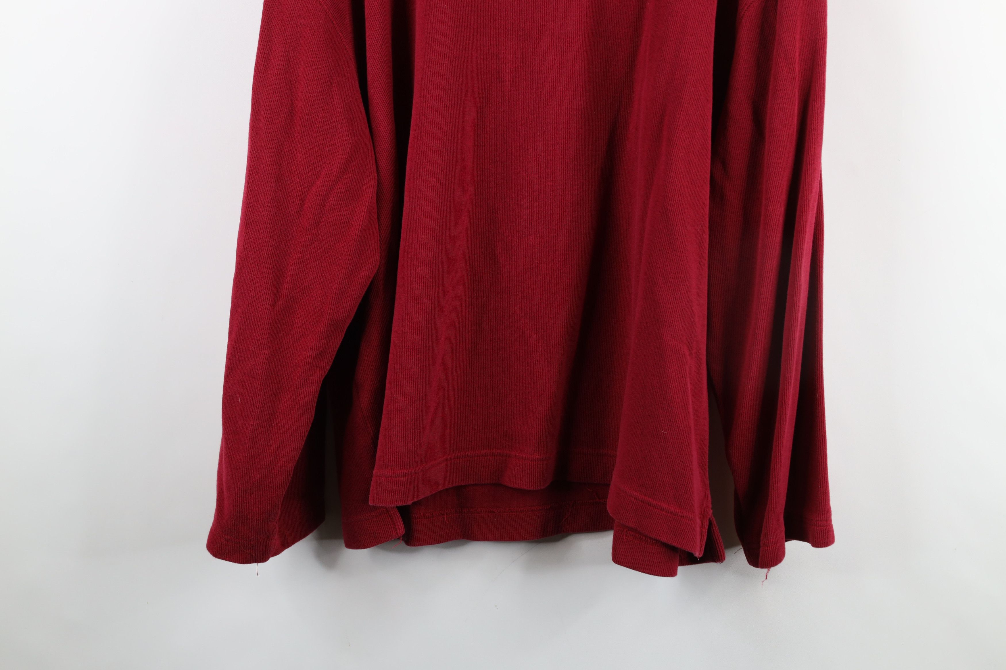 Gap × Vintage Vintage Y2K 2000 Gap Ribbed Knit Long Sleeve T-Shirt Red Size US L / EU 52-54 / 3 - 13 Thumbnail