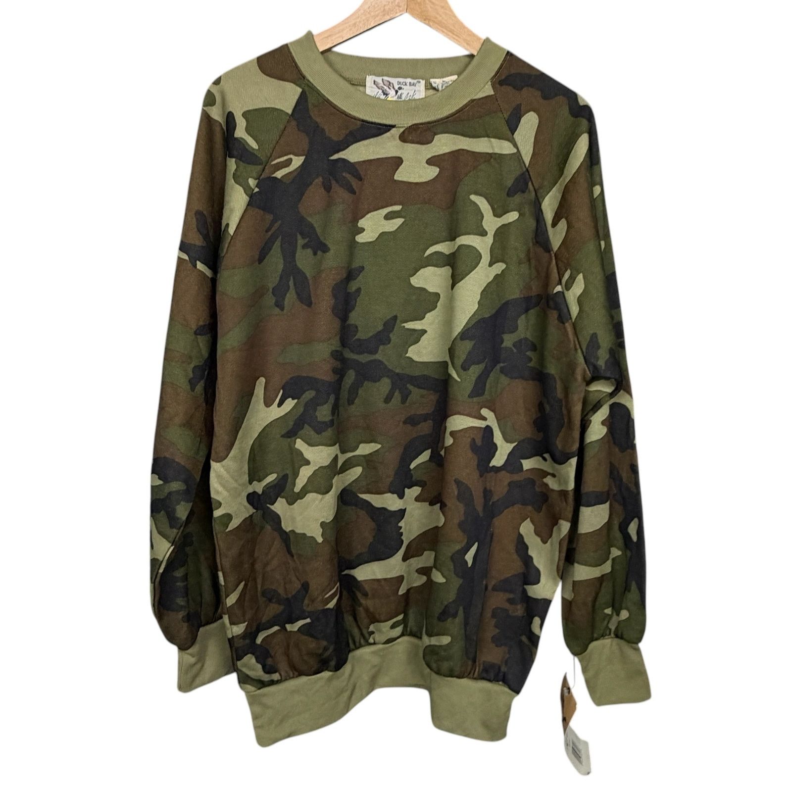 Other Vintage 90s Duck Bay Men's XL Dark Green Camo Crewneck NWT Size US XL / EU 56 / 4 - 7 Thumbnail