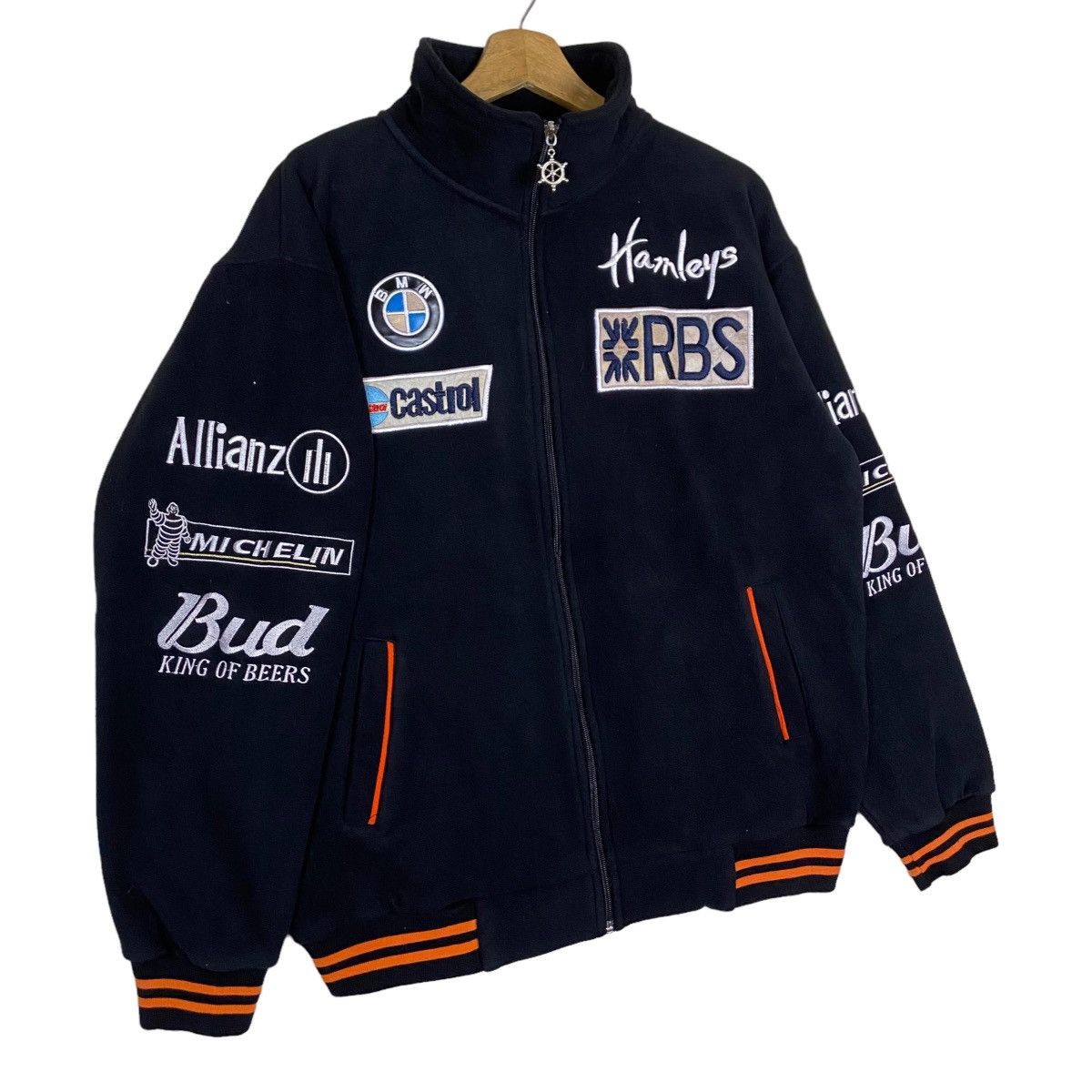 BMW Vintage BMW Patch Work Full Zipper Fleece Jacket Size US XL / EU 56 / 4 - 6 Thumbnail