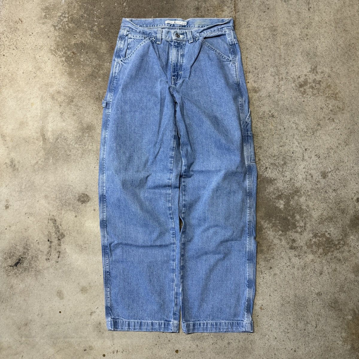 Vintage Tommy Jeans Faded Light Wash Baggy Jeans Grunge Skater Size US 28 / EU 44 - 1 Thumbnail