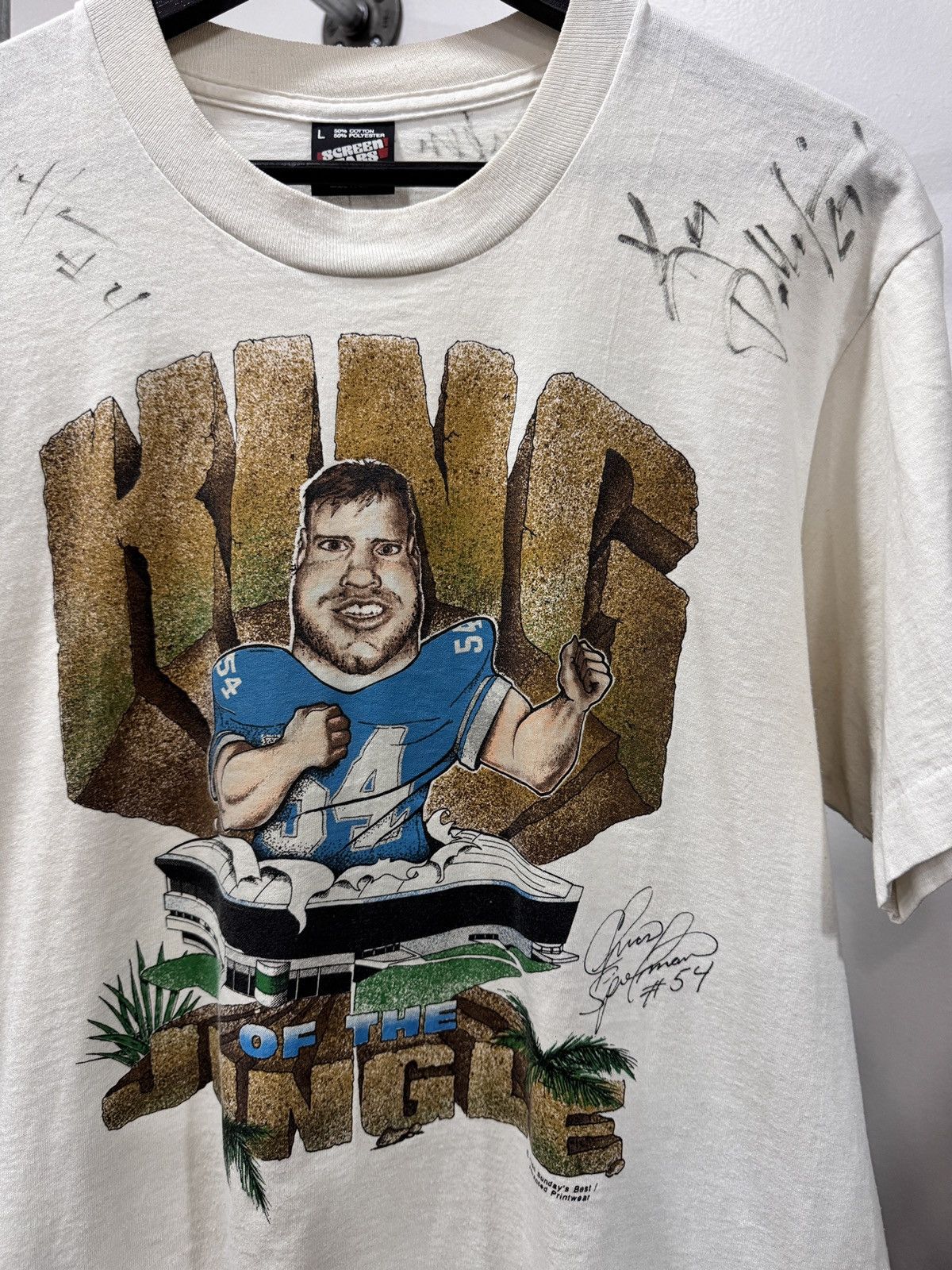 Other Vintage Chris Spielman King of the Jungle T-Shirt Size US L / EU 52-54 / 3 - 3 Thumbnail