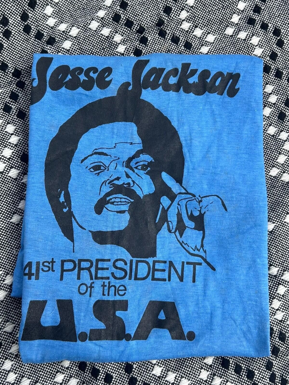 Fruit Of The Loom 1988 Jesse Jackson For President T-Shirt - Original Campaign Size US M / EU 48-50 / 2 - 2 Thumbnail