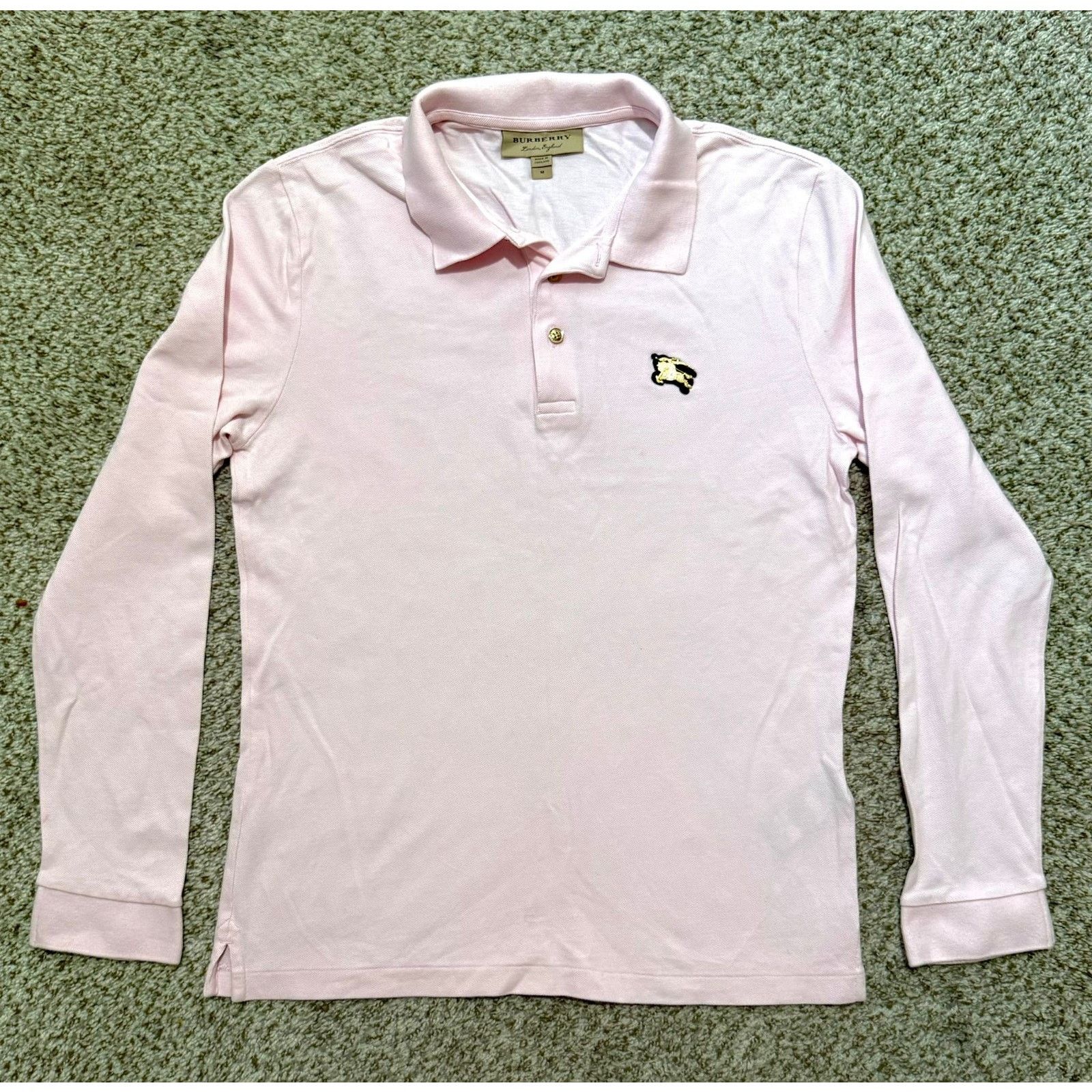 Burberry Burberry London England Pink Polo Shirt Mens Size M Slim Fit Size US M / EU 48-50 / 2 - 1 Thumbnail